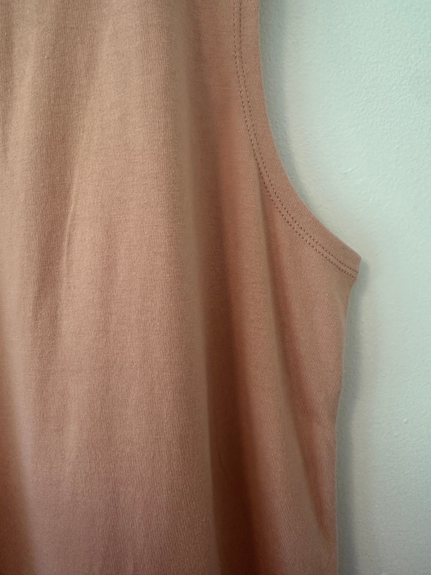 Madewell Crewneck Tank Cotton Midi Dress in Antique Coral Brown Size Medium