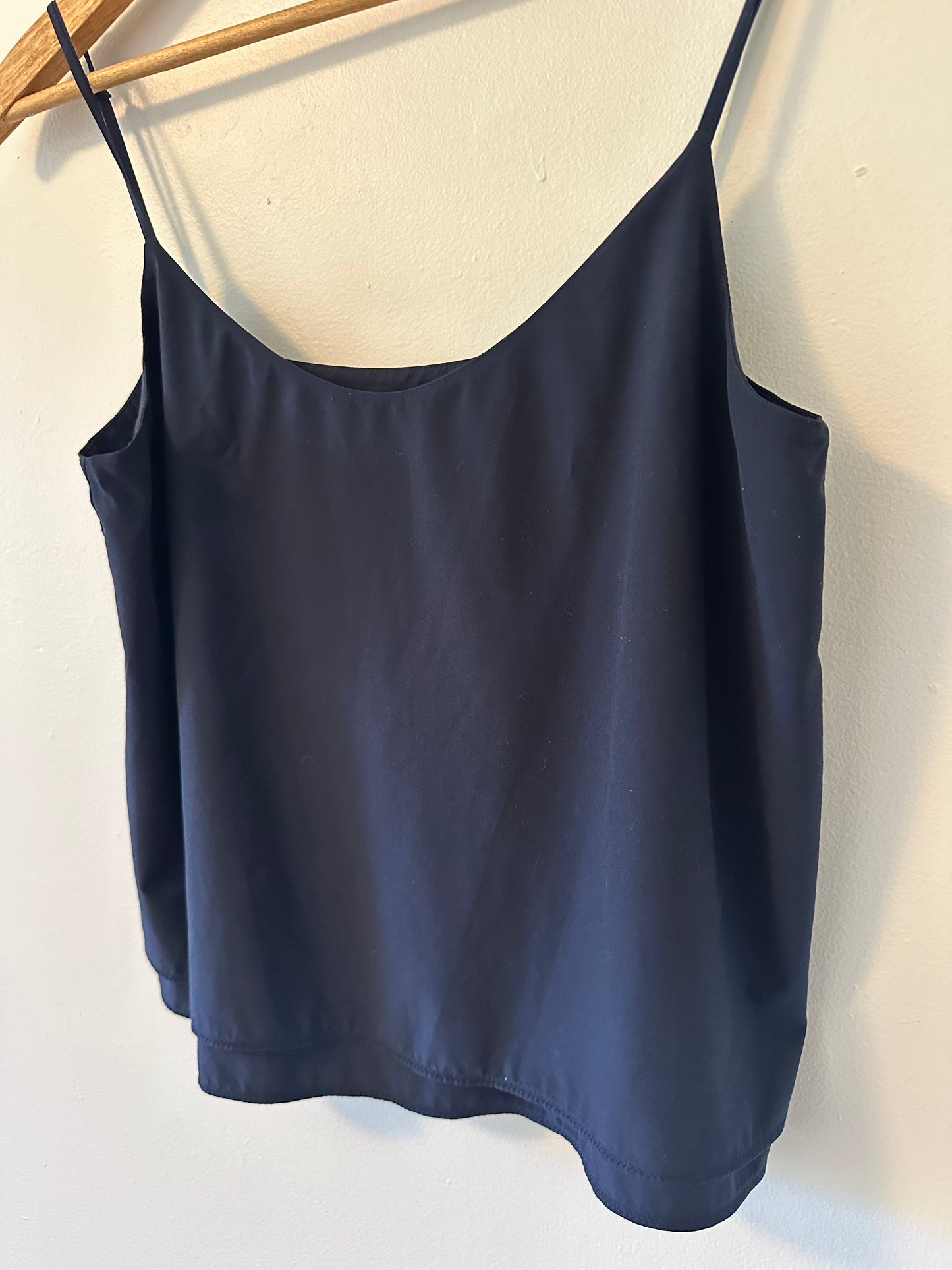 Athleta Double Layer Camisole Top with Spaghetti Straps in Navy | Size Small