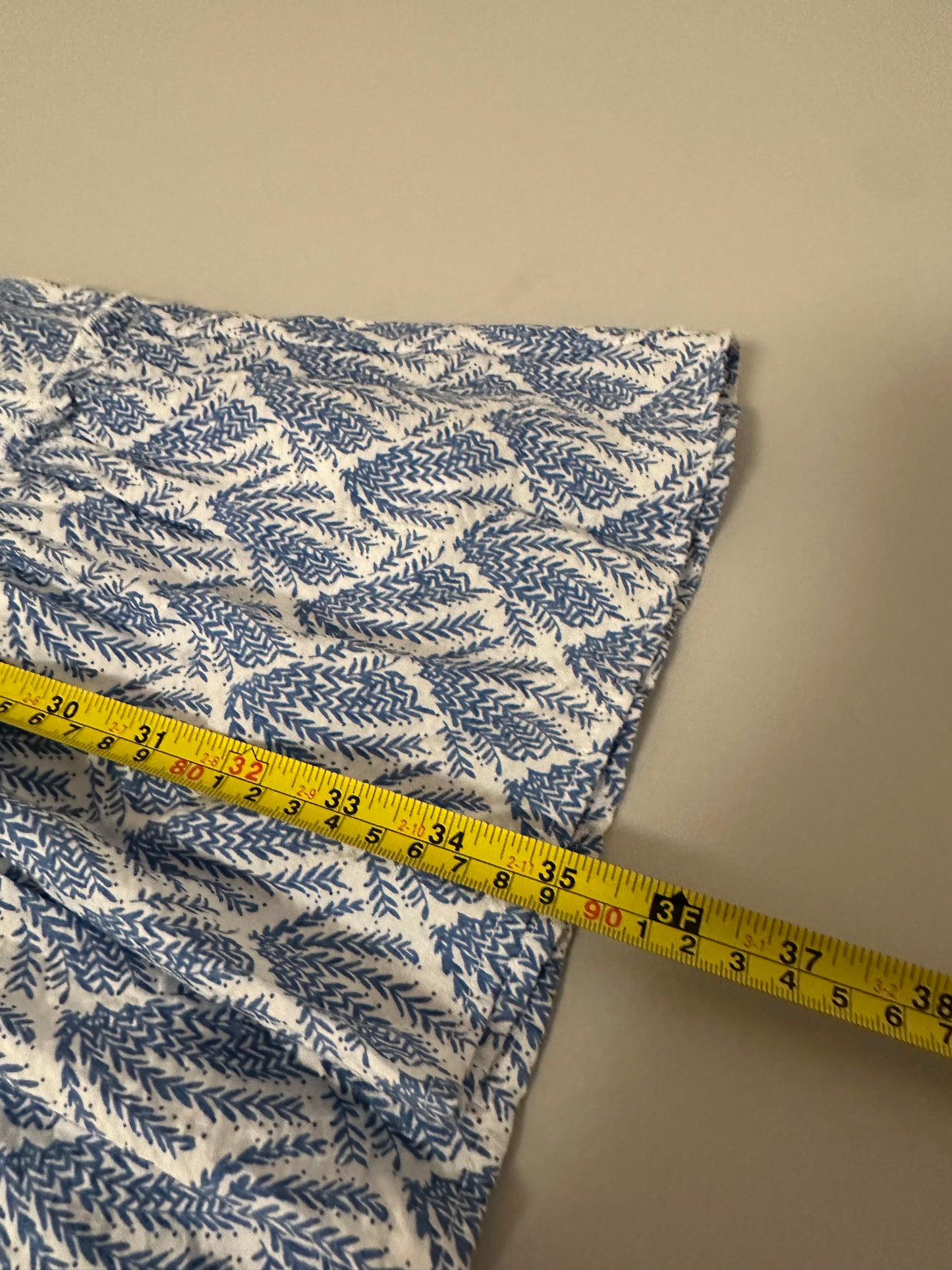 THML Women's Sleeveless Dress In Blue Pattern And Tassel Size XS