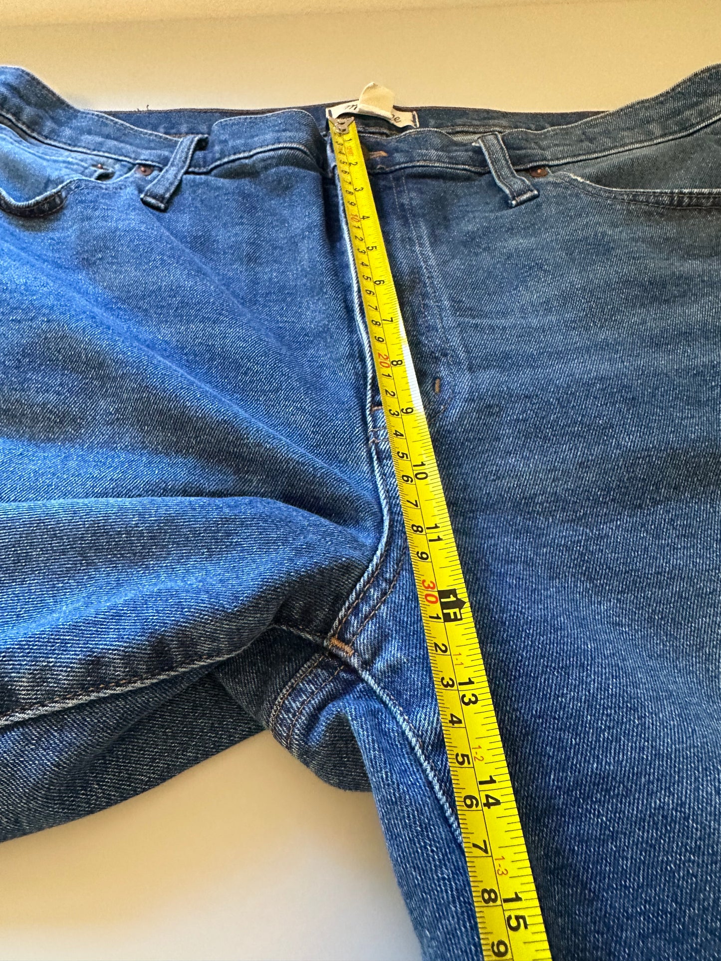 Madewell Women's The Slim High Rise Boy Straight Leg Jeans | Size 33 Tall