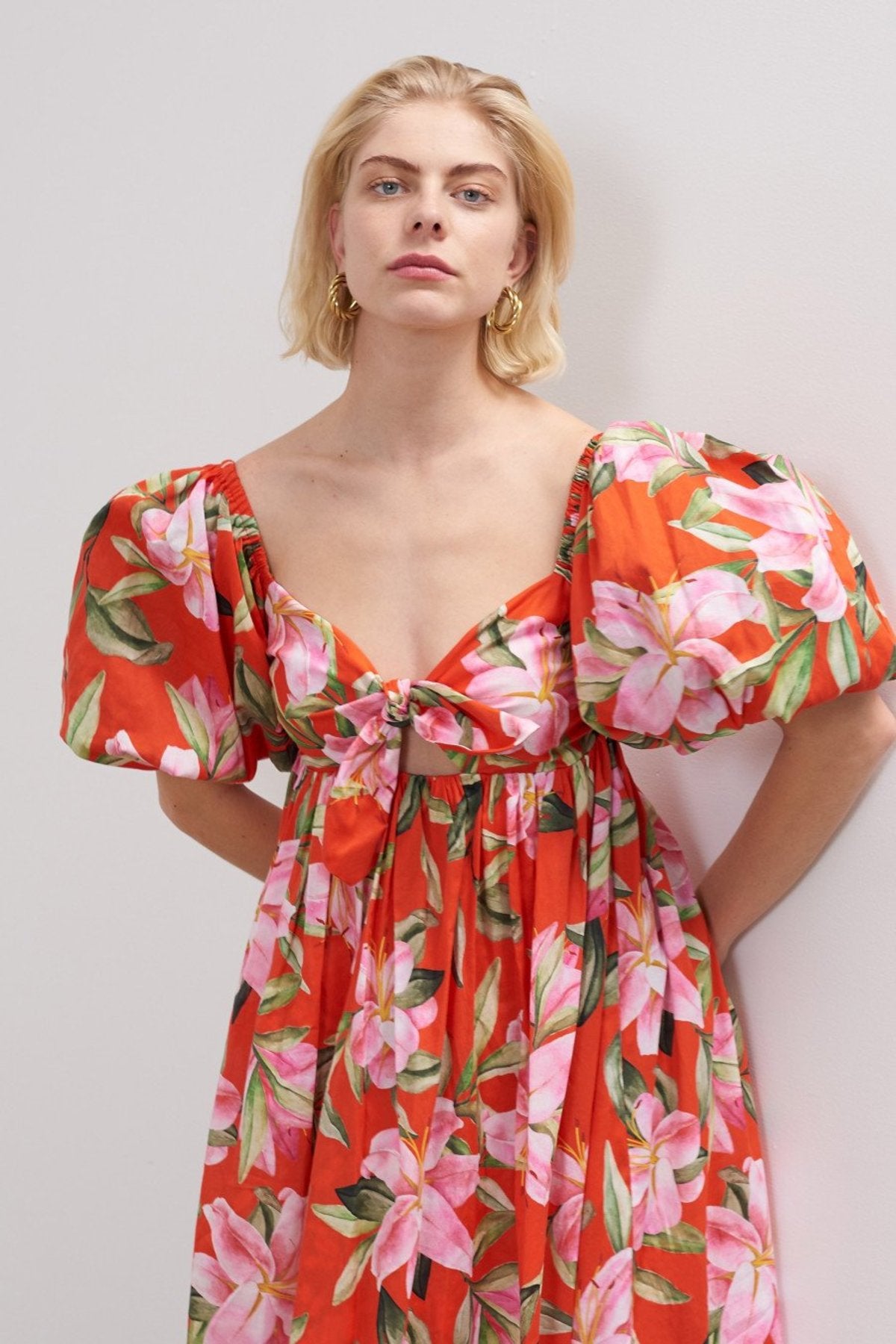 Mara Hoffman Violet Maxi Dress in Lily Floral | Size Medium