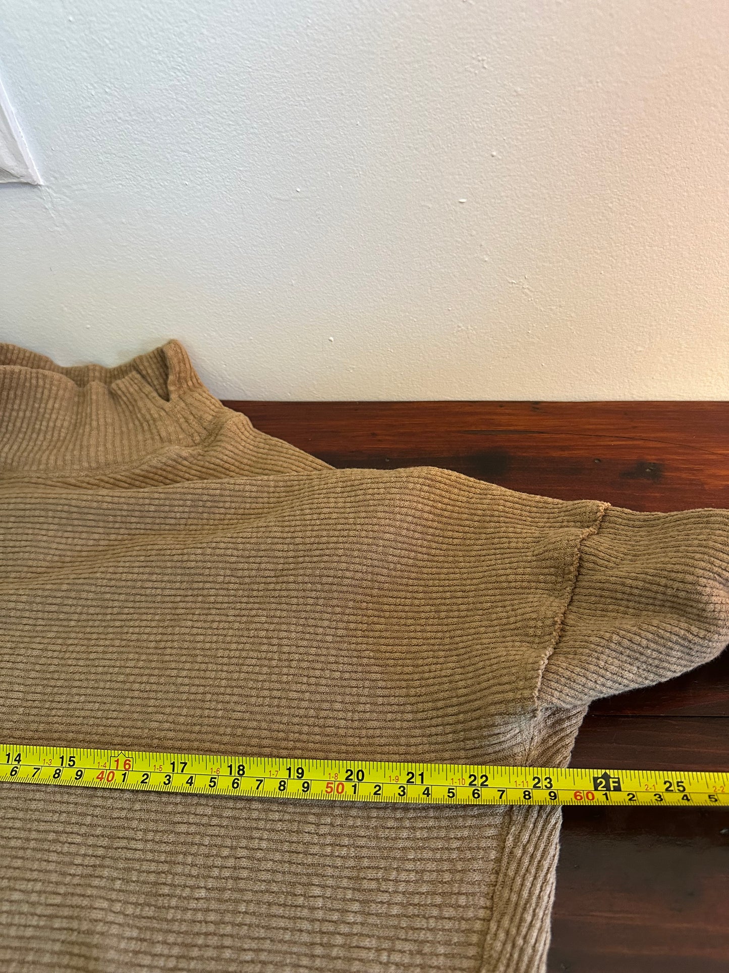 Free People We The Free Casey Ribbed Mock-Neck Tunic in Tiger Eye Size XS