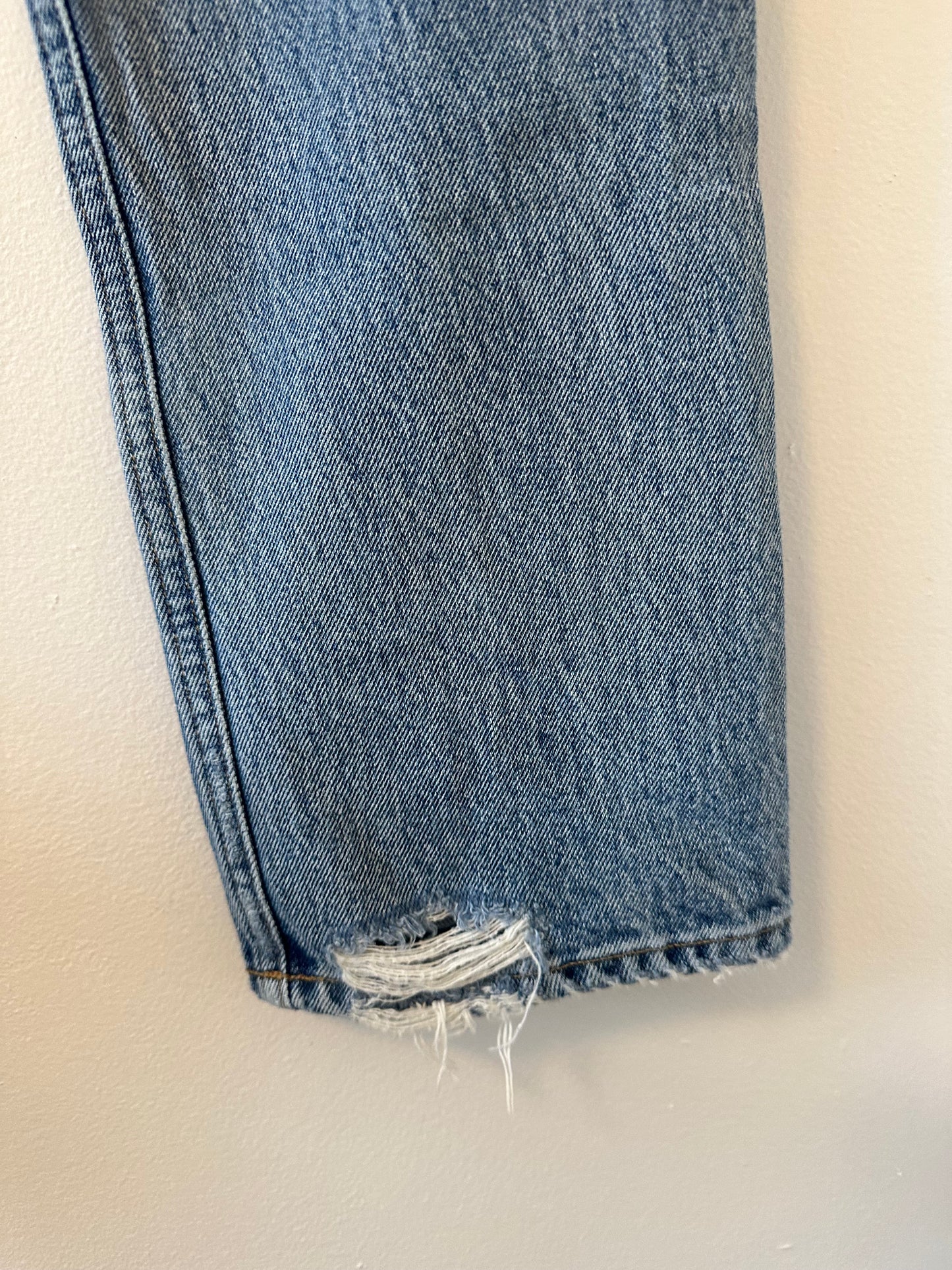 Agolde Classic Blue Denim 90s Pinch Waist Jeans - Size 24