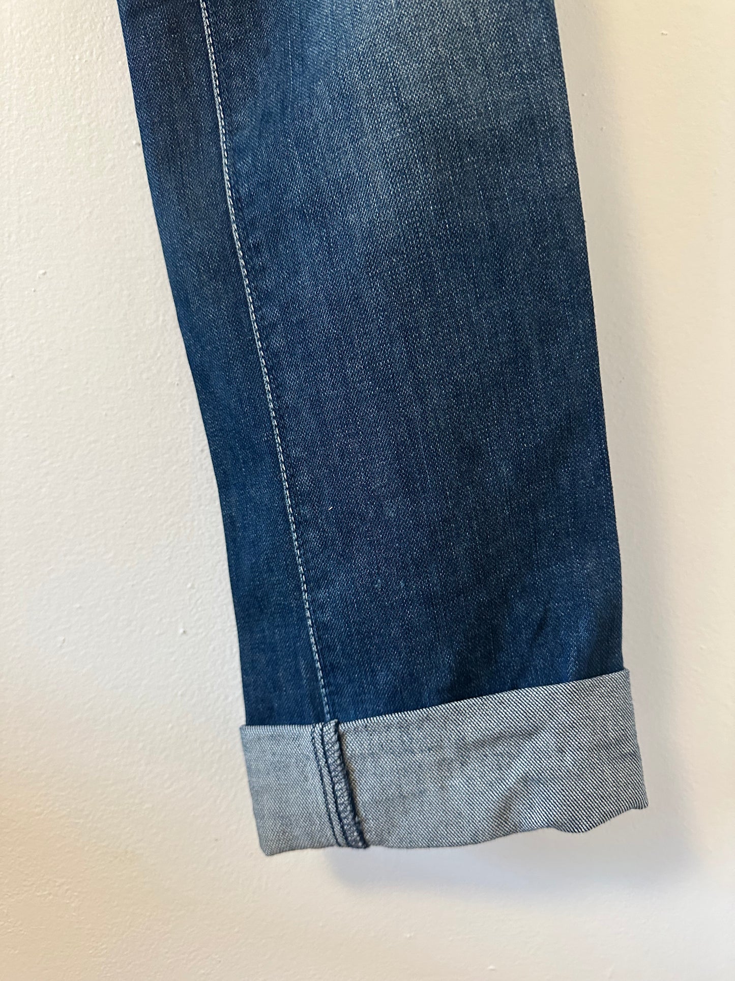 DL1961 Women's Dark Blue Grace High Rise Straight Leg Ankle Jeans - Size 27