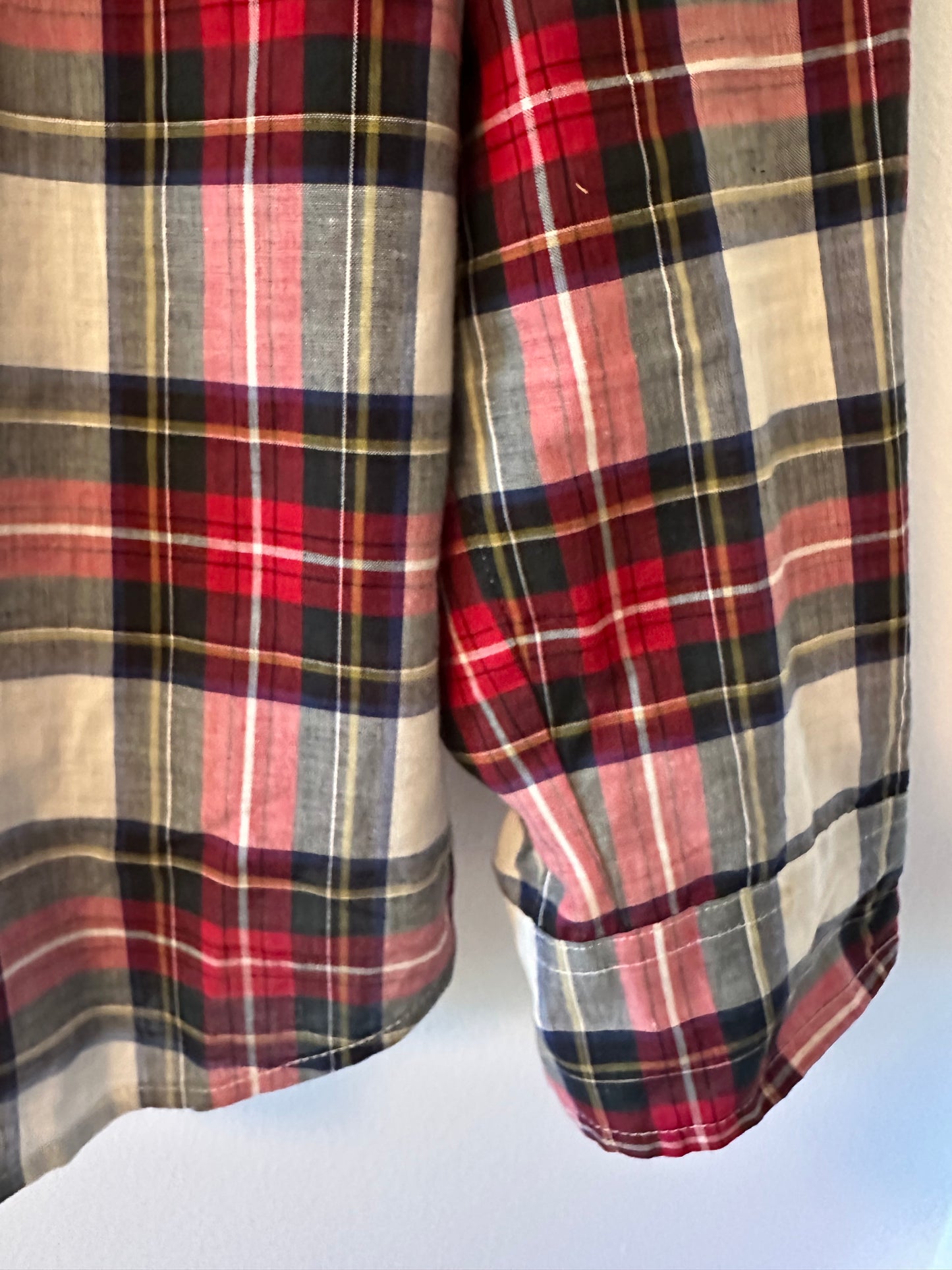J. Crew Tartan Plaid Ruffle Button Down Shirt | Size Small