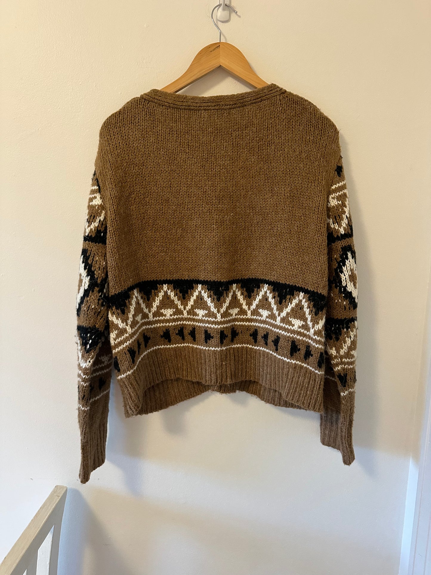 BB Dakota Brown and Black Patterned Cardigan