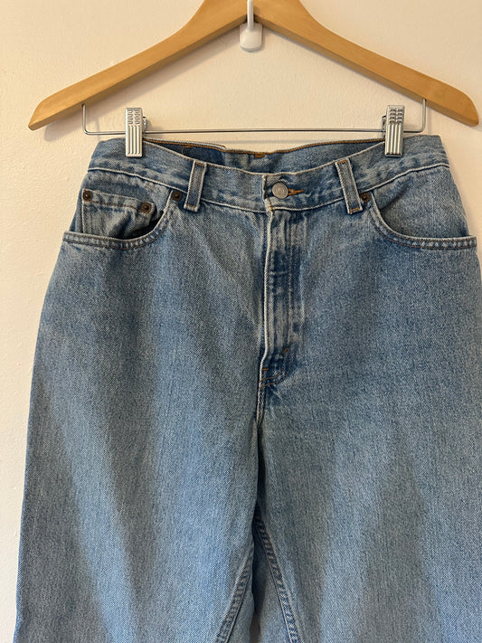 Levi's Vintage 550 Classic Light Blue Denim Tapered Cotton Jeans | Size 10