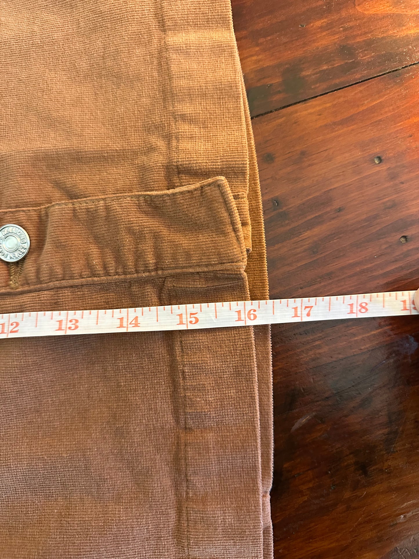 7 For All Mankind Brown Corduroy Button-Front Mini Skirt Size 28