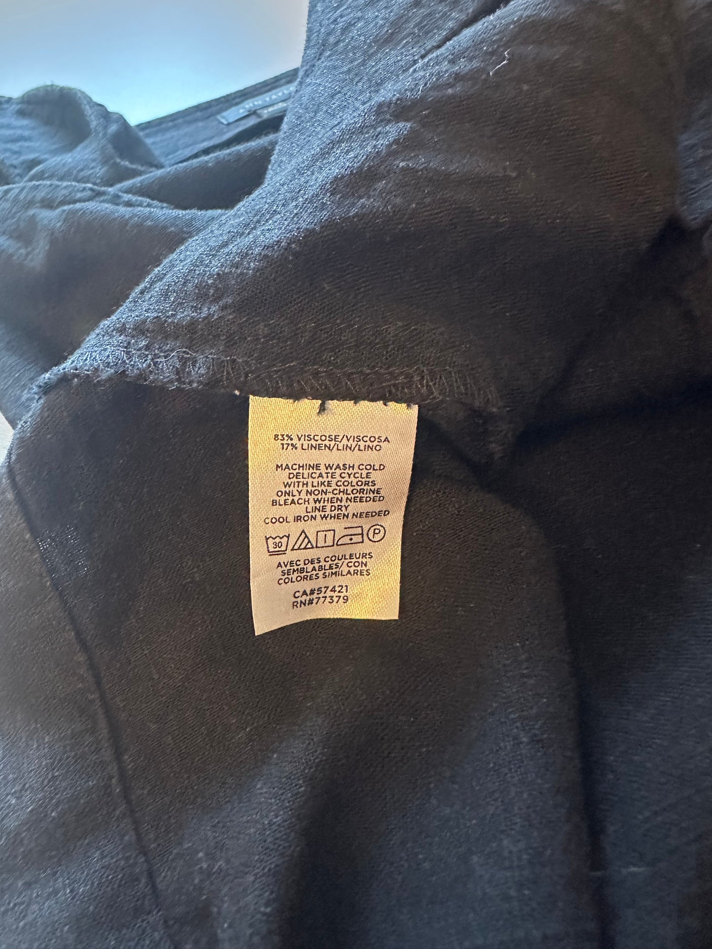 Ann Taylor Black Linen Blend Cropped Tank Top | Size XS