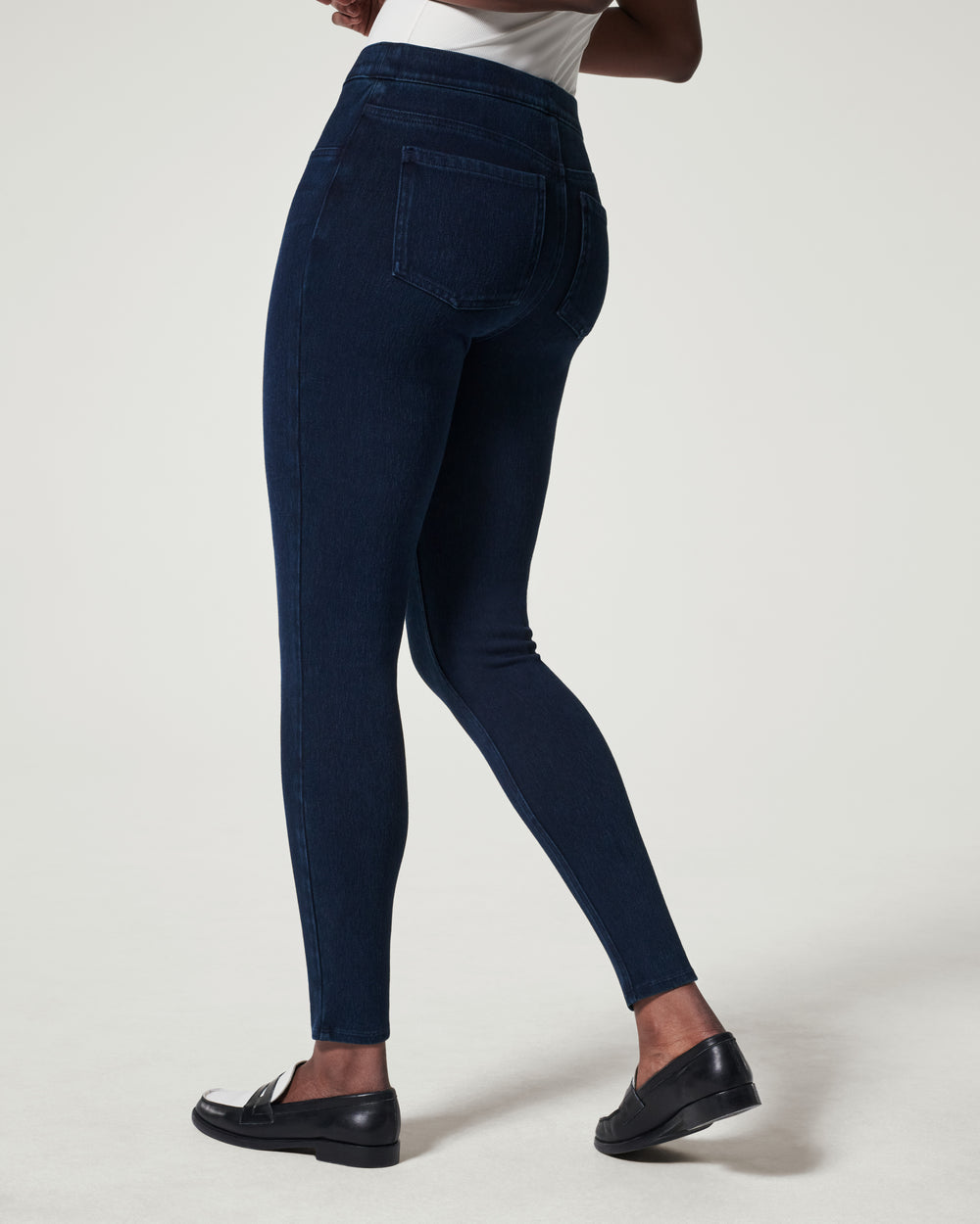 SPANX Jean-ish Ankle Leggings in Twilight Rinse | Size XL