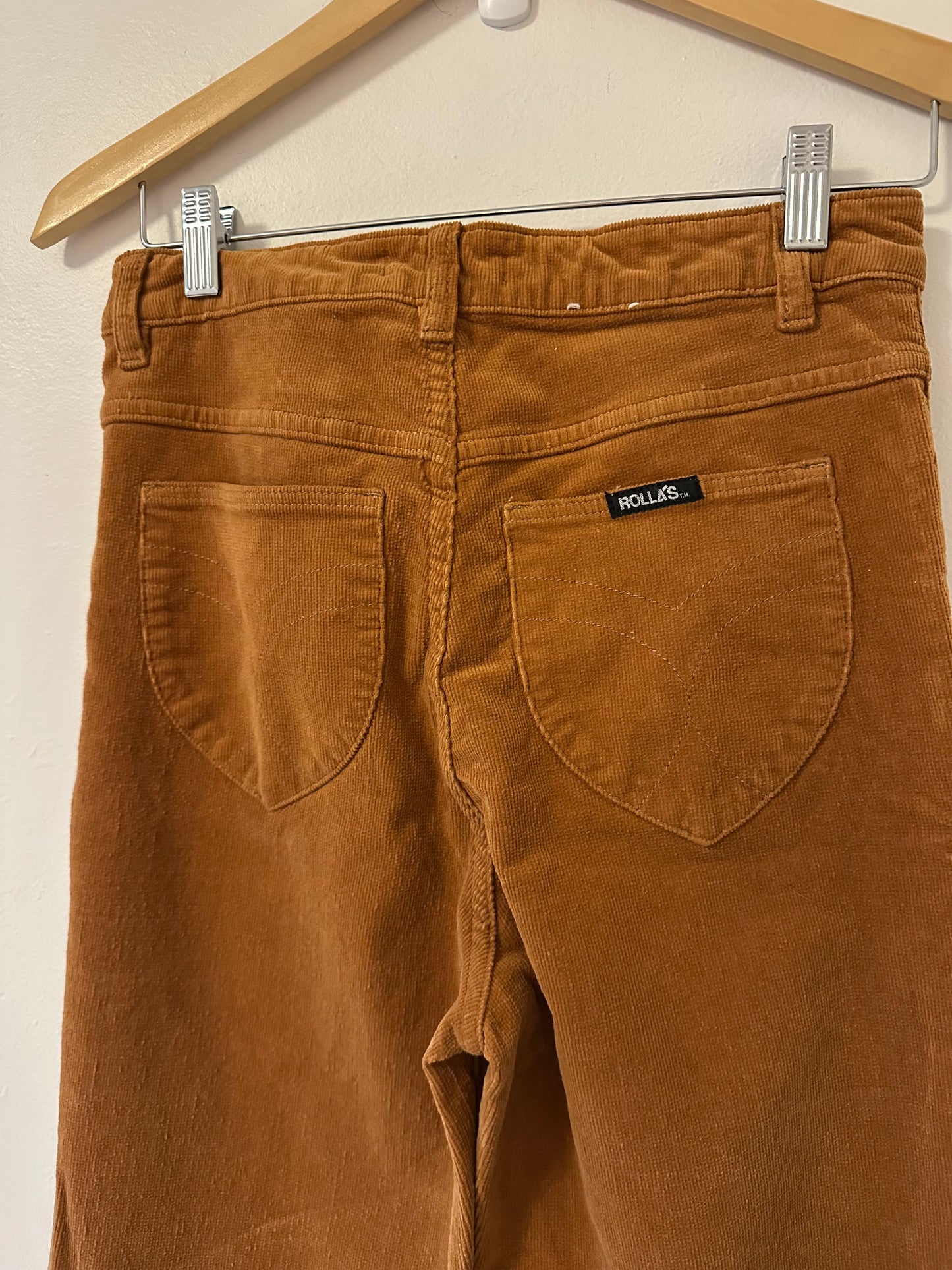 Rolla's Eastcoast High Rise Flare - Tan Corduroy - Size 28