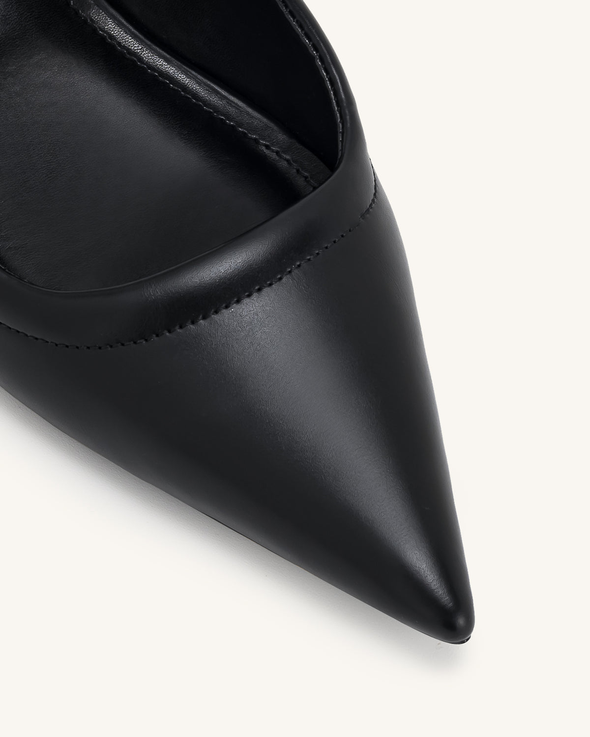 New JW PEI - Black Helena Pierced Mules with Silver Accents in Vegan Leather | Size 8