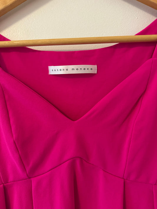 Susana Monaco Hot Pink Sweetheart Top Size Medium