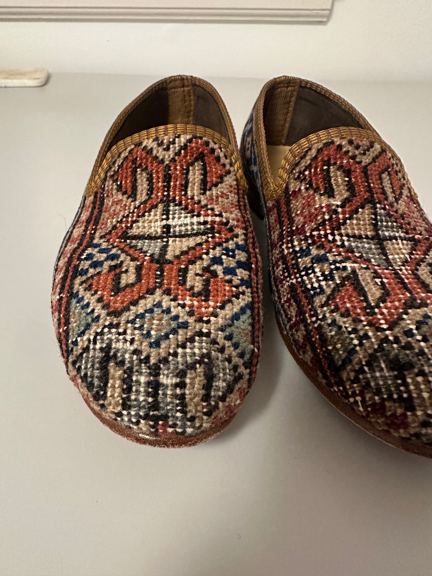 Artemis Design Co. Women's Sumak Kilim Smoking Shoes | Size 7.5