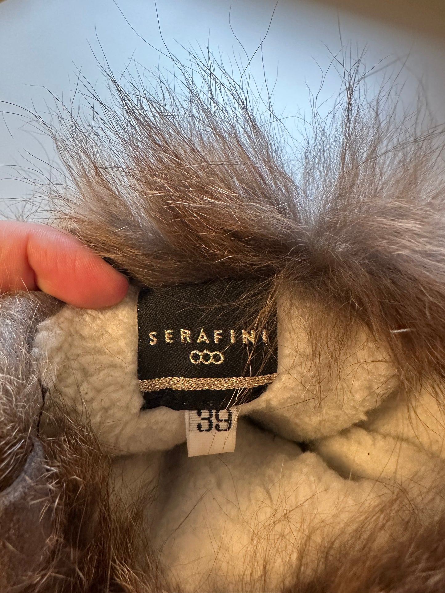 Serafini Fur Moon Boots with Lace-Up Detail | Size 39