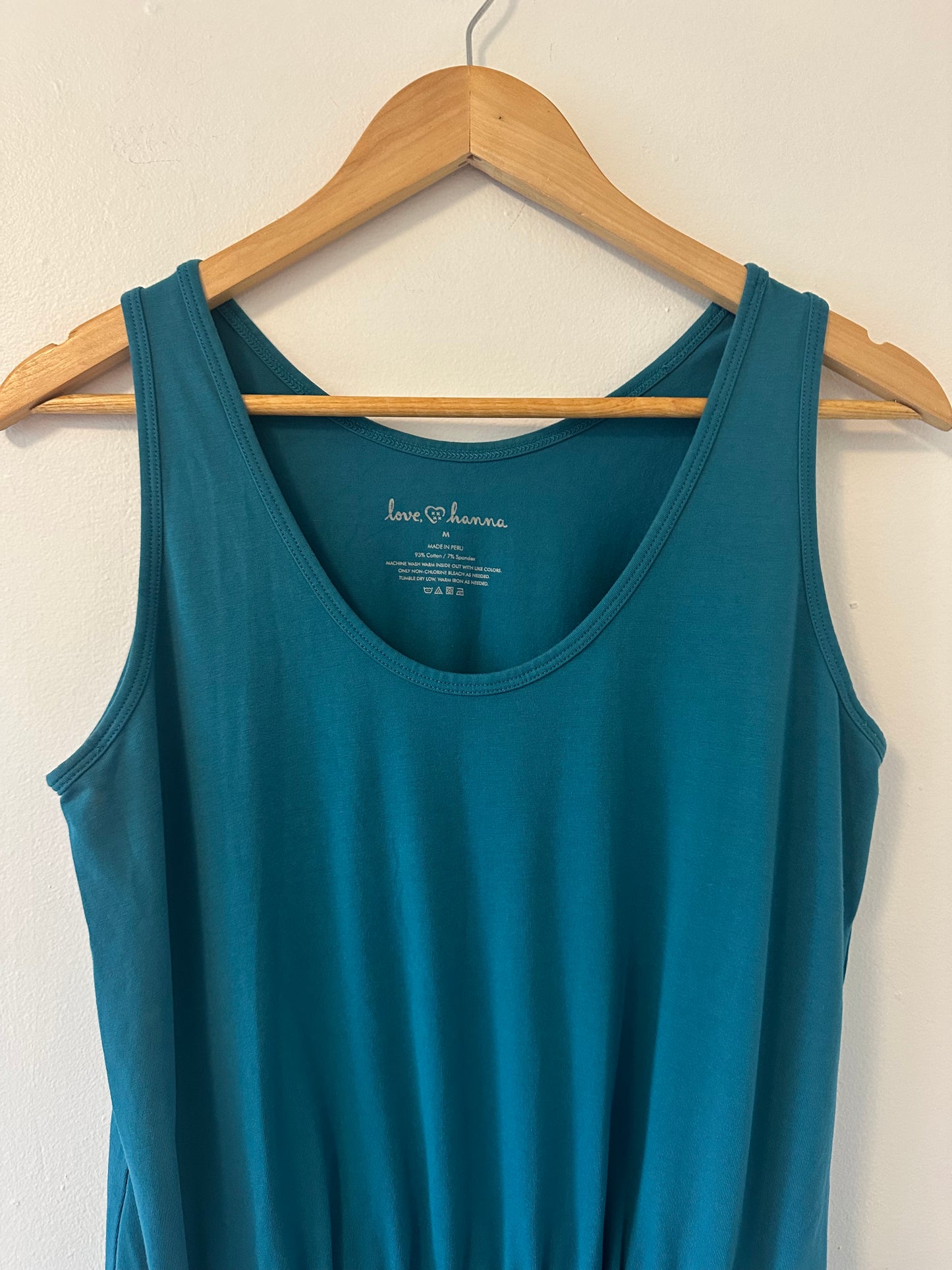 Hanna Andersson Teal Sleeveless Midi Dress - Size Medium
