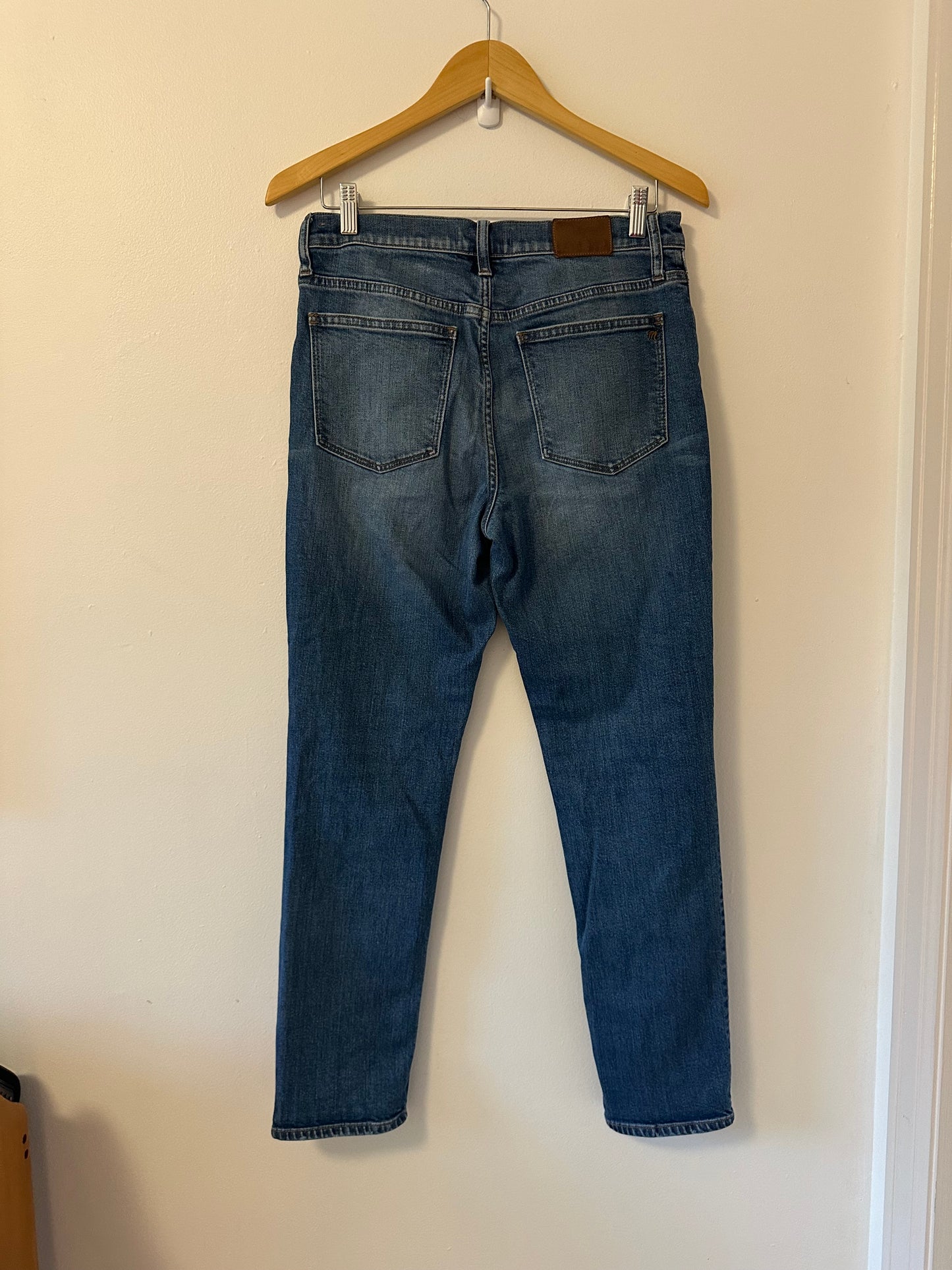 Madewell The Slim Boy High Rise Stretch Jeans in Classic Blue | Size 27