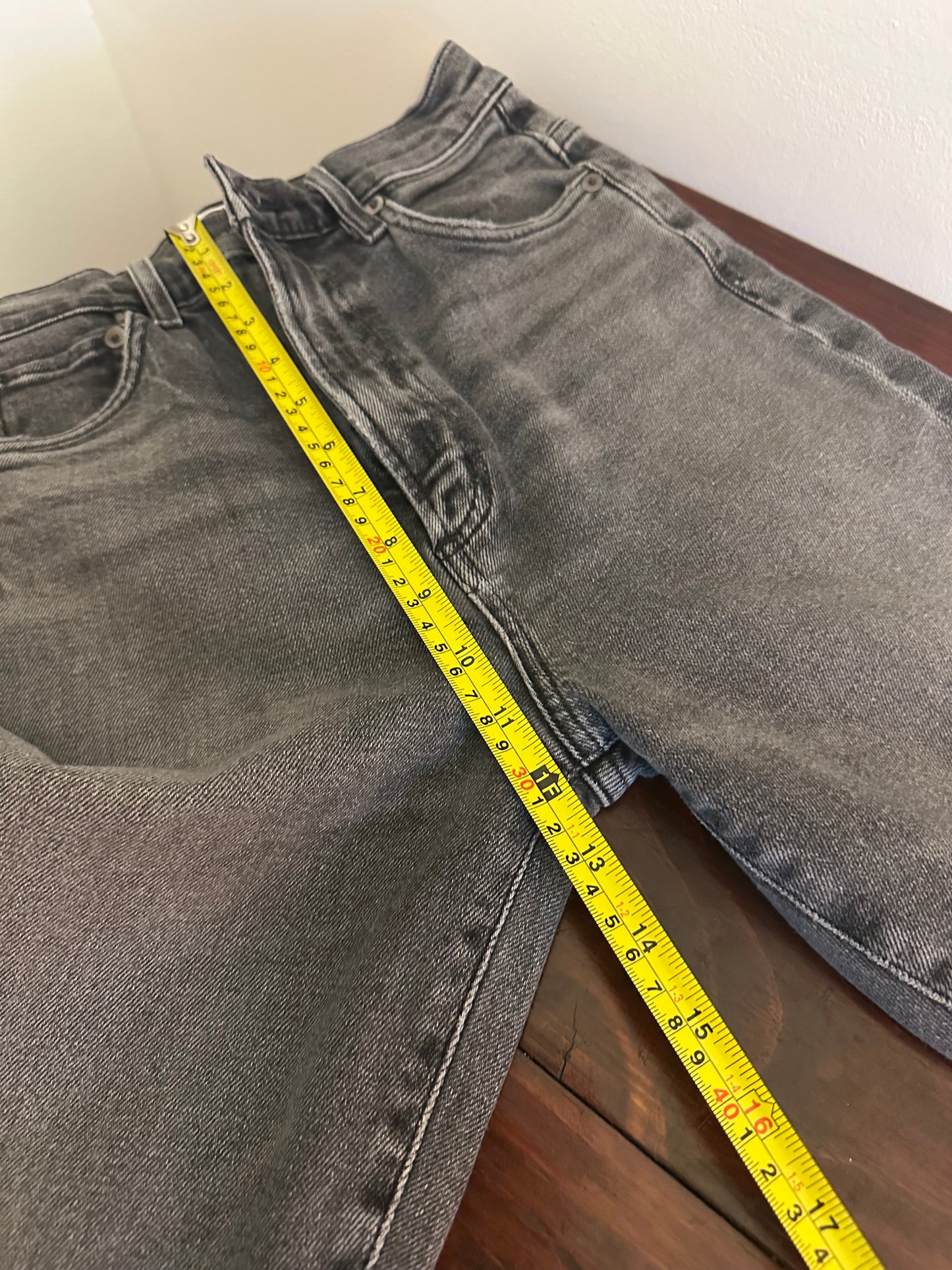 Agolde Pinch Waist High Rise Charcoal Skinny Jeans in Interlude - Size 24