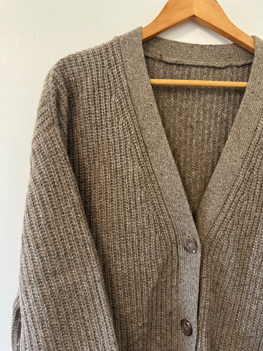 Jenni Kayne Taupe Knit Cocoon Cardigan
