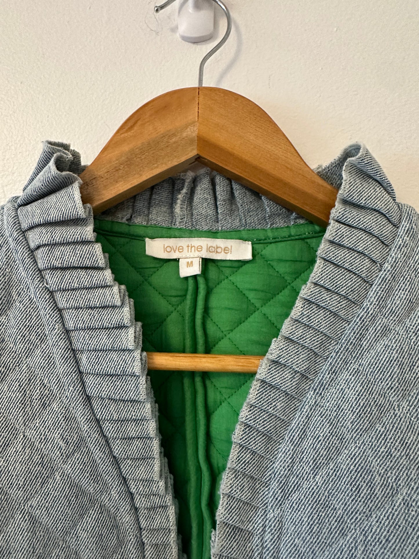 Love The Label Adrienne Quilted Open-Front Cropped Jacket | Size Medium