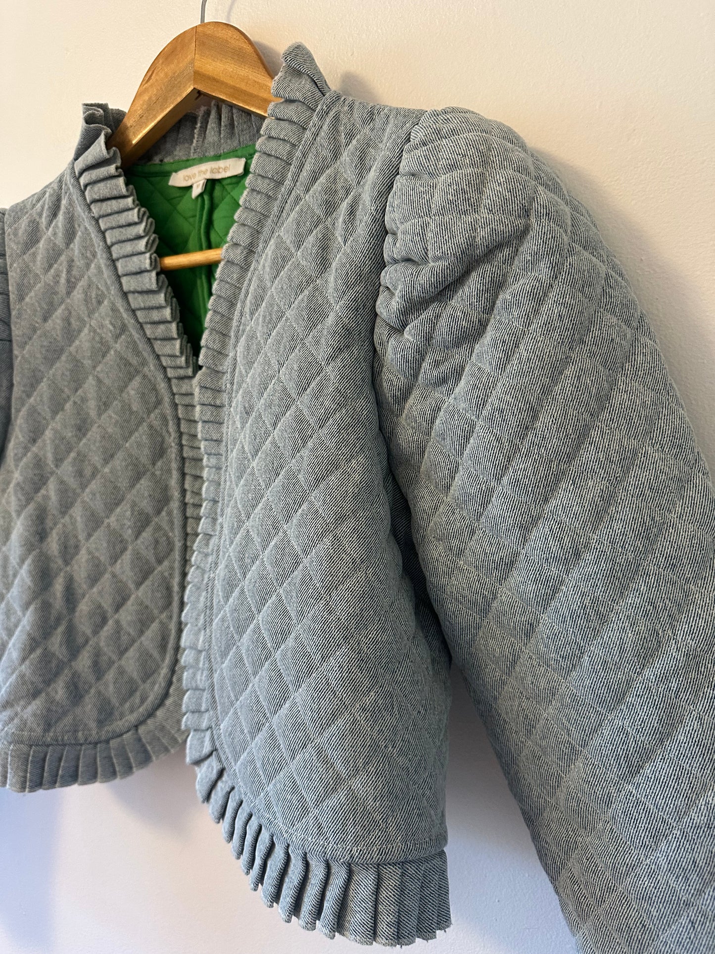 Love The Label Adrienne Quilted Open-Front Cropped Jacket | Size Medium