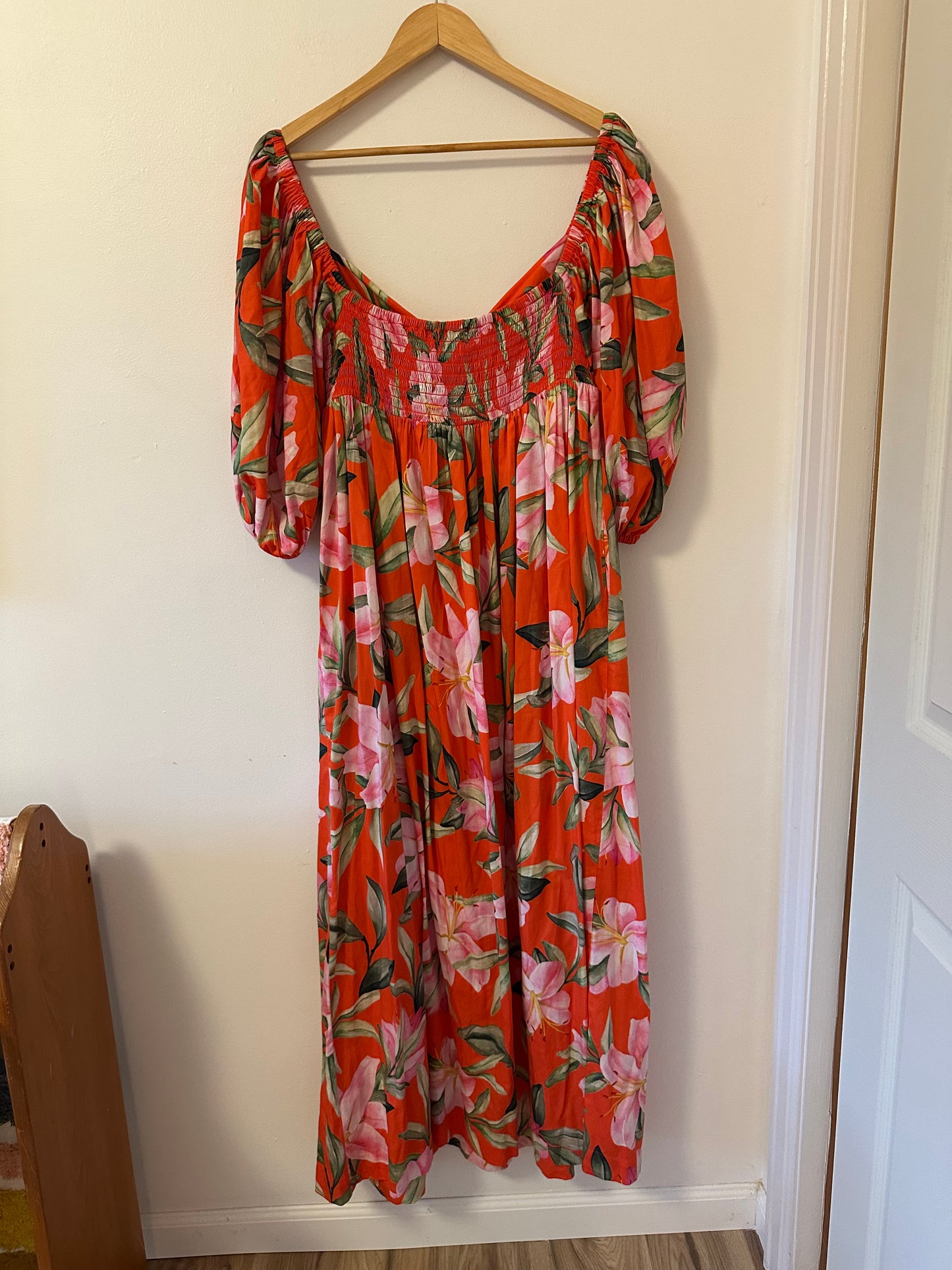 Mara Hoffman Violet Maxi Dress in Lily Floral | Size Medium