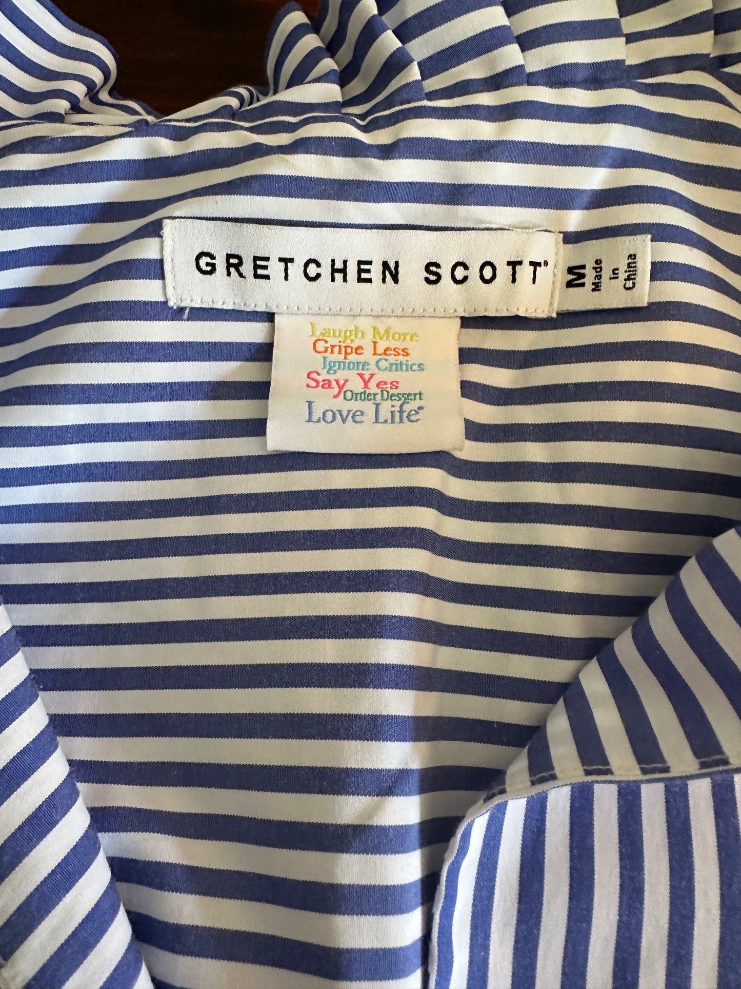 Gretchen Scott Hope Striped Dress in Periwinkle - Size Medium