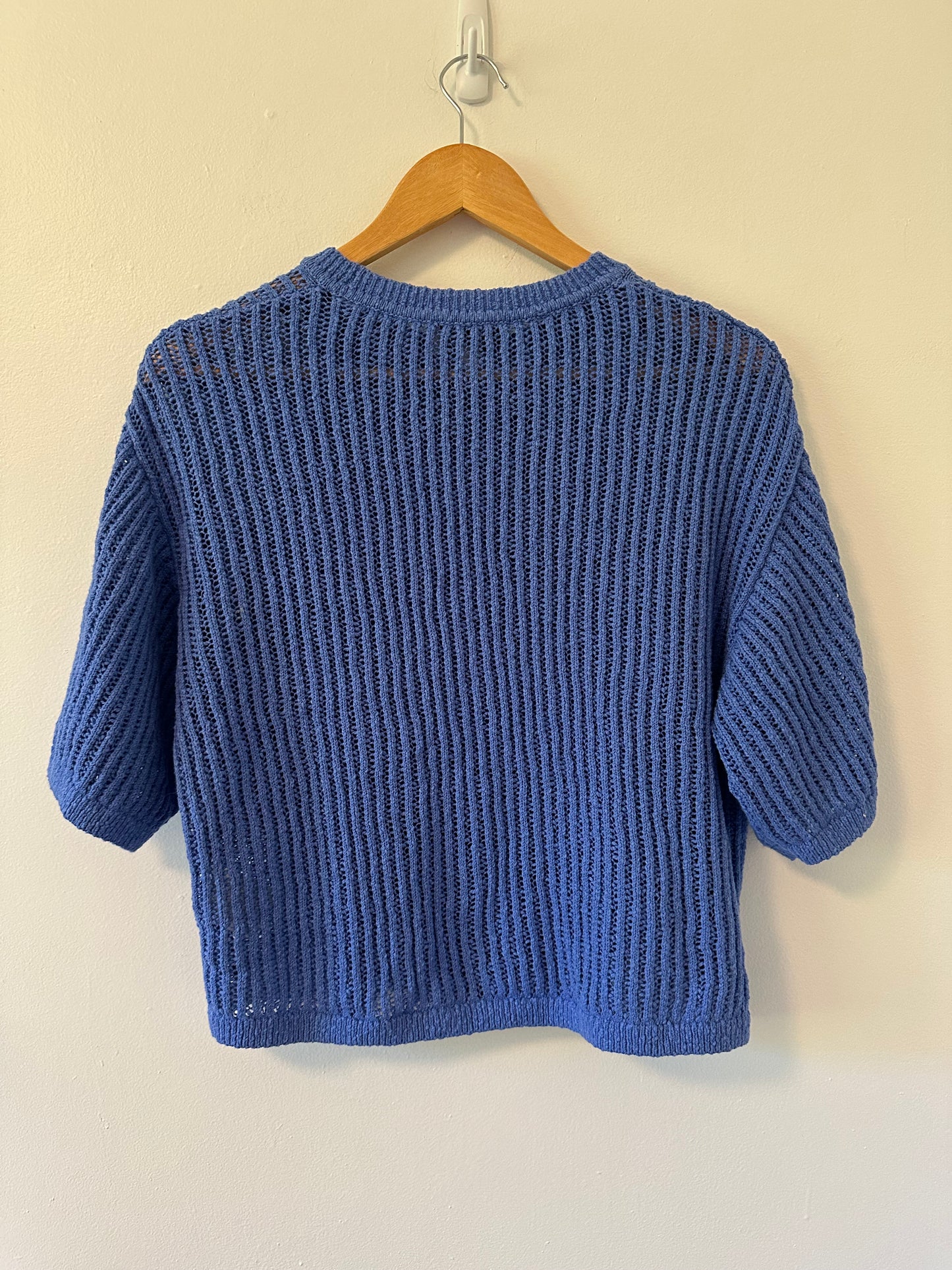 & Other Stories Short Sleeve Ribbed Cotton Boxy T-Shirt - Size Small