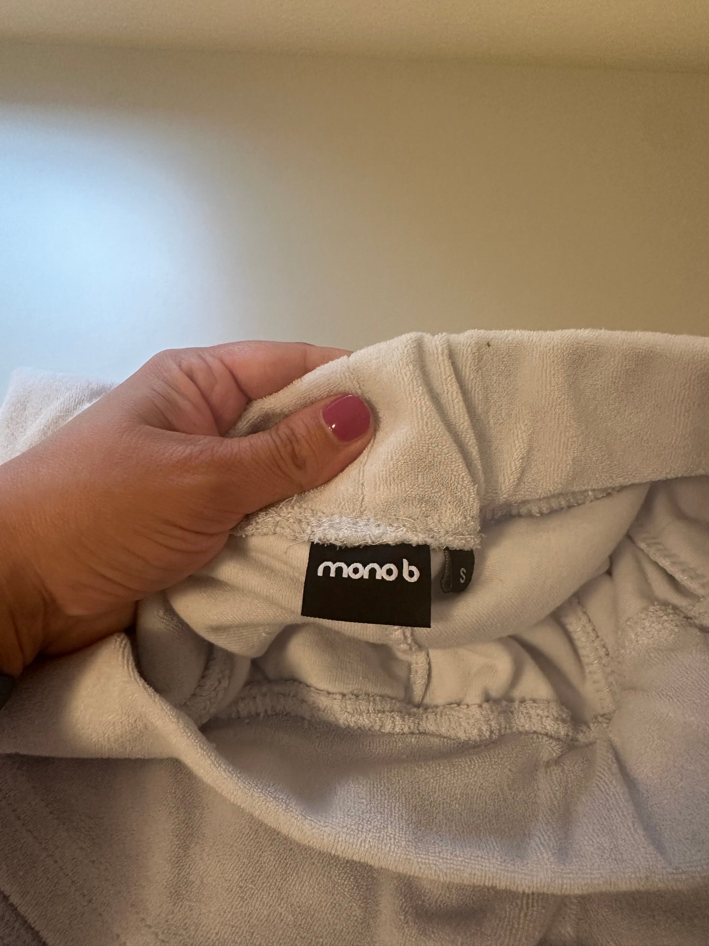 Mono B - Light Blue Terrycloth Polo and Shorts Set | Size Small