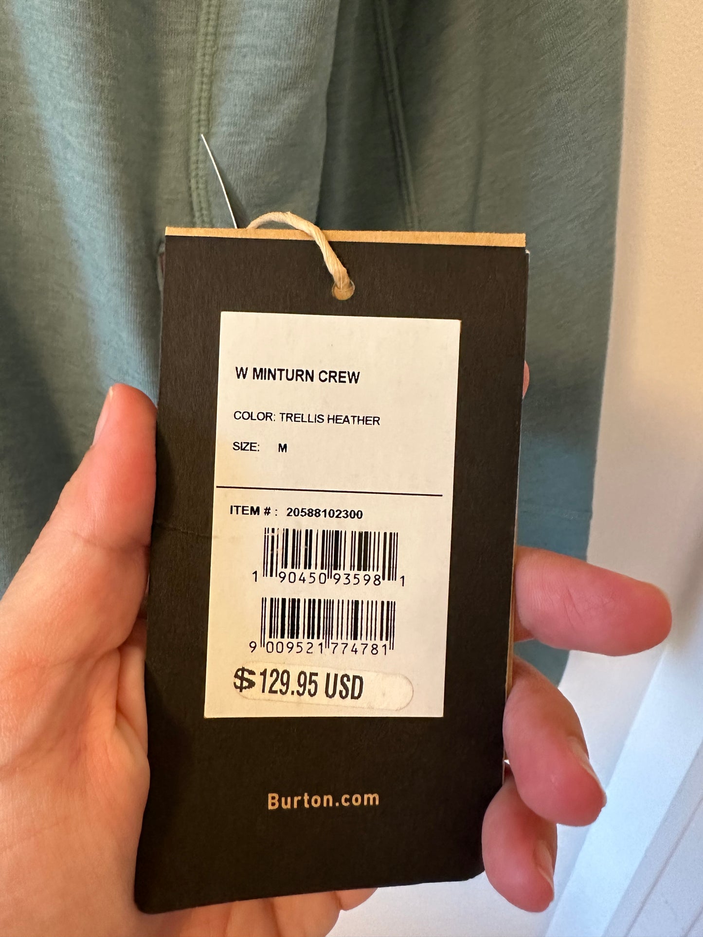 NWT Burton Minturn Crewneck Fleece Long Sleeve Shirt in Trellis Heather | Size Medium