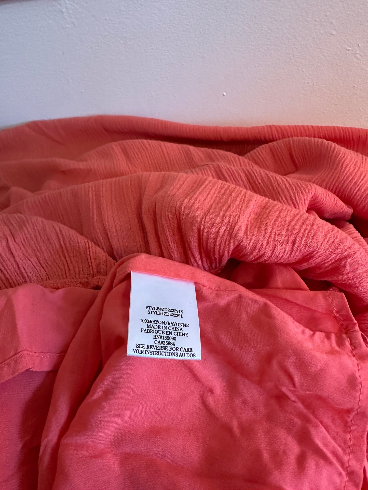 Z Supply Leila Coral Tiered Ruffle Maxi Dress - Size Small