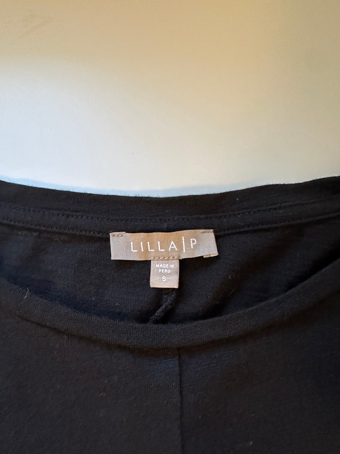 Lilla P Black Dolman Sleeve Tee | Size Small