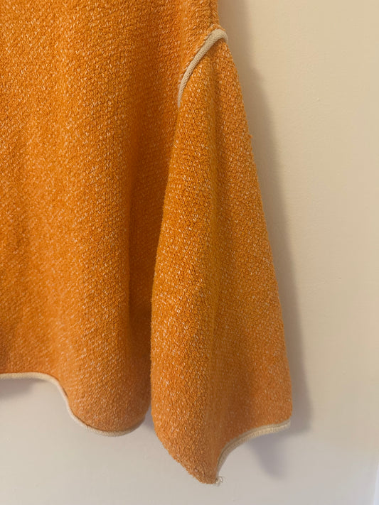 Free People Bardot Orange Oversized Sweater | Size XS