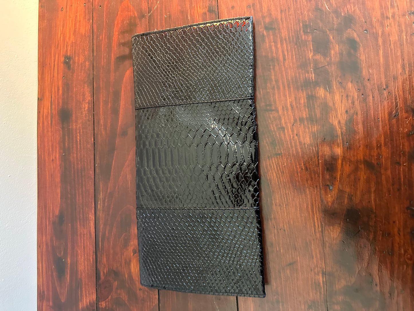 Urban Expressions Black Snakeskin Clutch