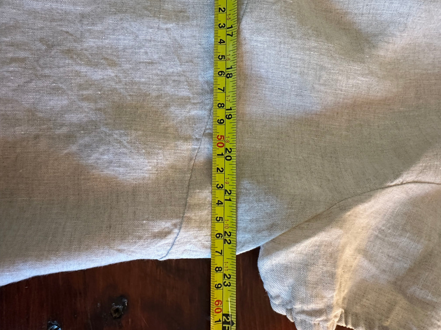Banana Republic Linen Tie Front V Neck Top in Natural Size Large