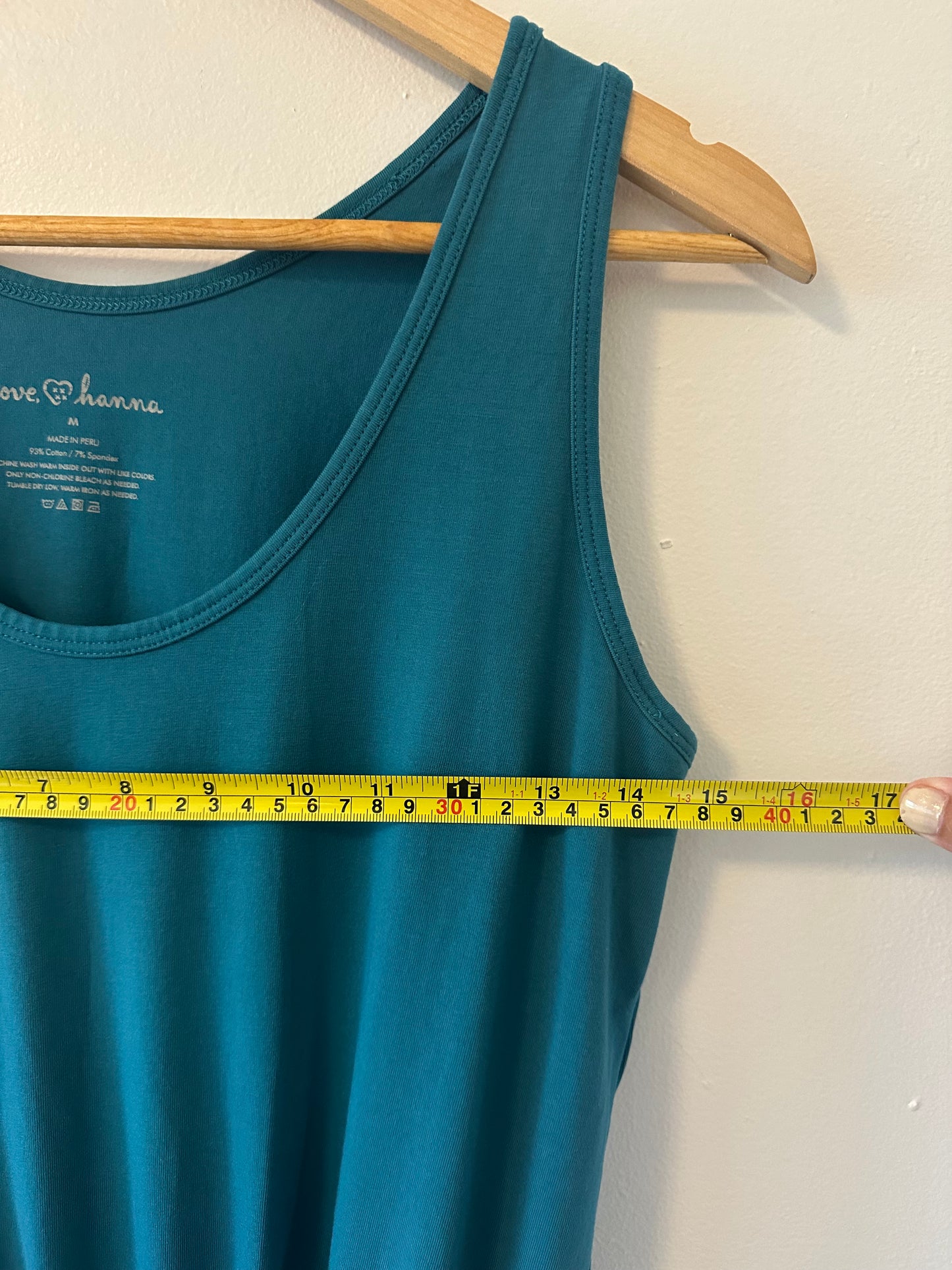 Hanna Andersson Teal Sleeveless Midi Dress - Size Medium