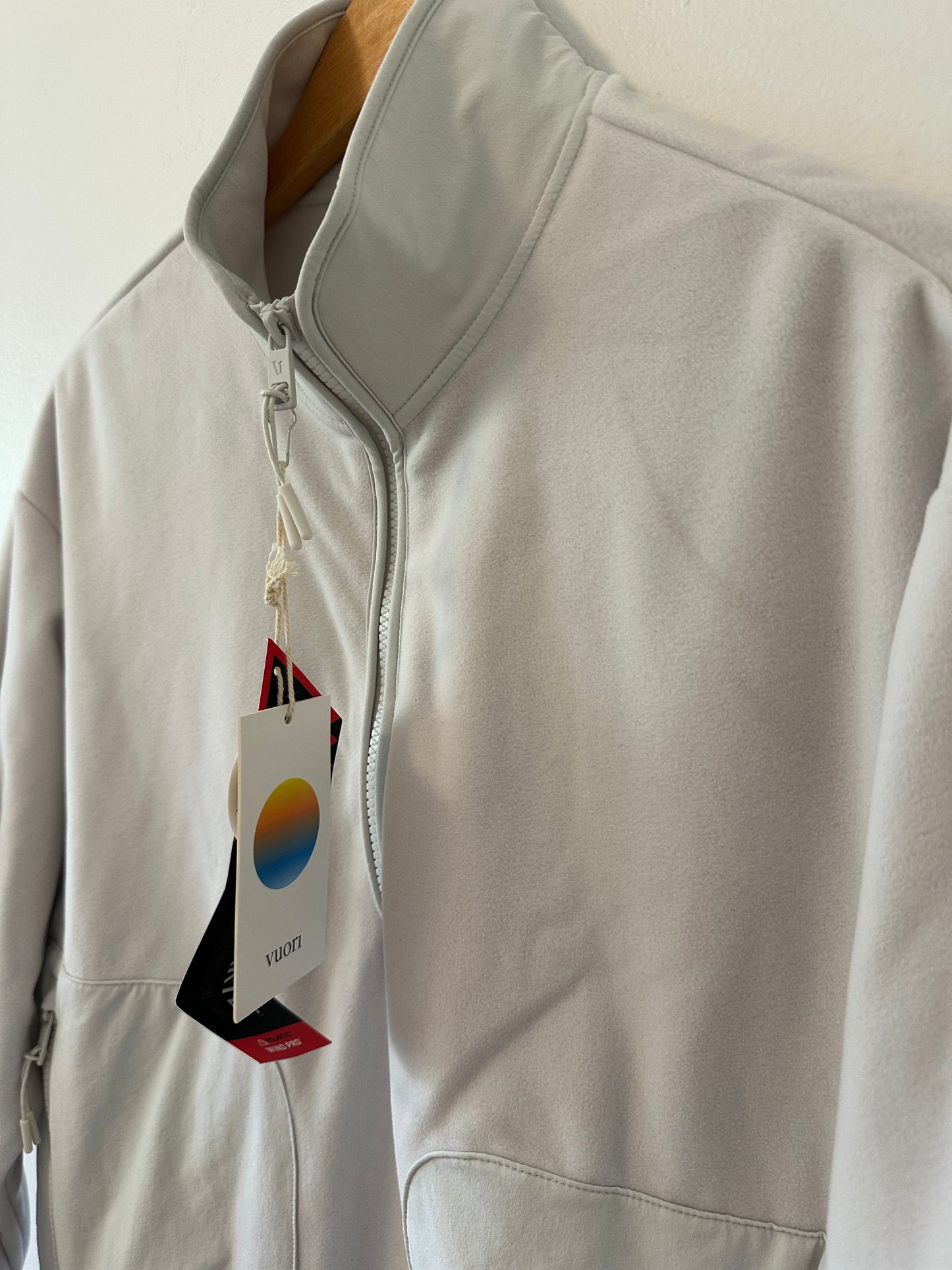 Vuori Aspen Half Zip Jacket in Salt - Size Small