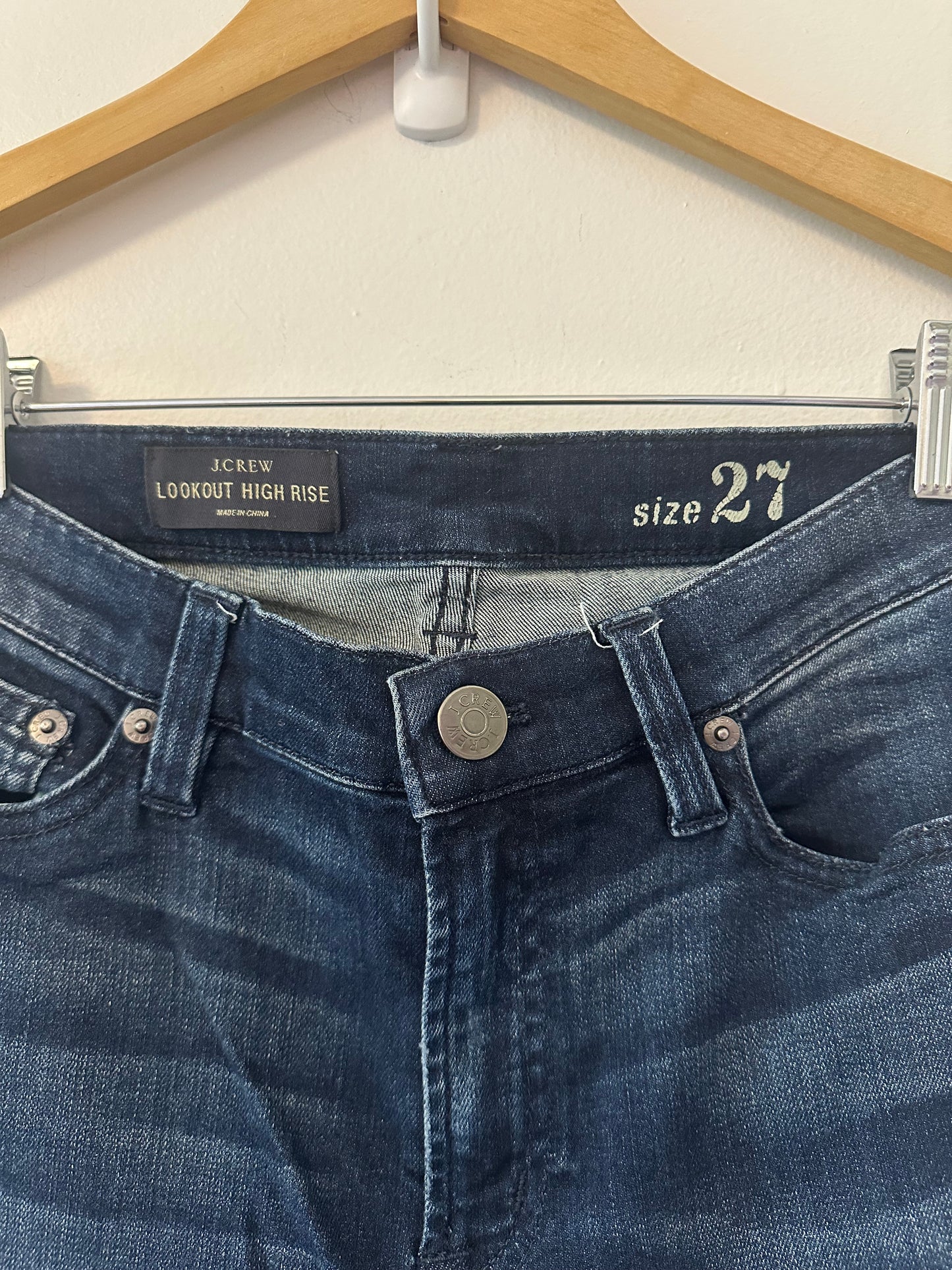 J. Crew - The Lookout High Rise Dark Blue Skinny Jeans | Size 27