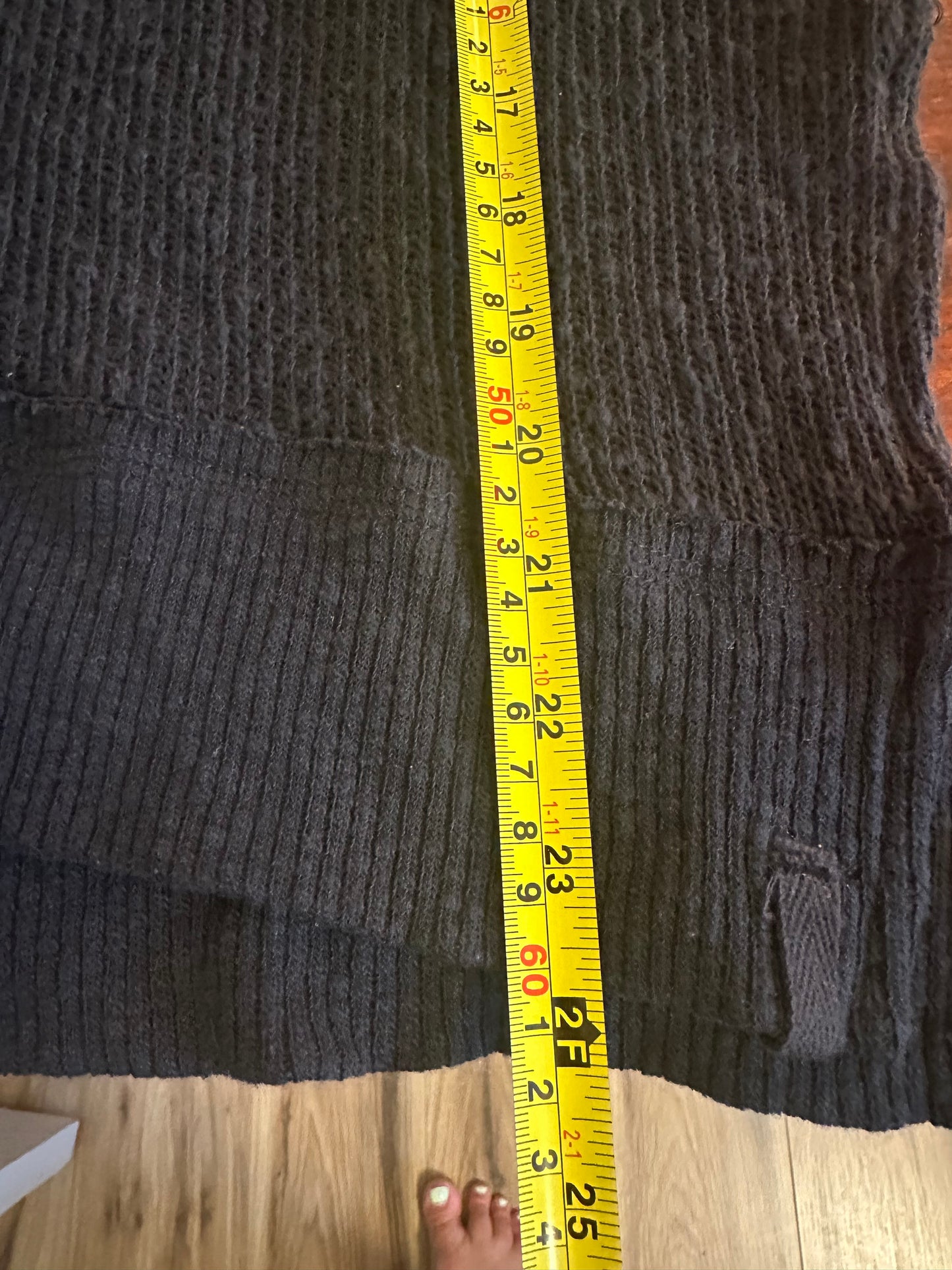 We The Free Black Oversized Ribbed Turtleneck Sweater - Size Small
