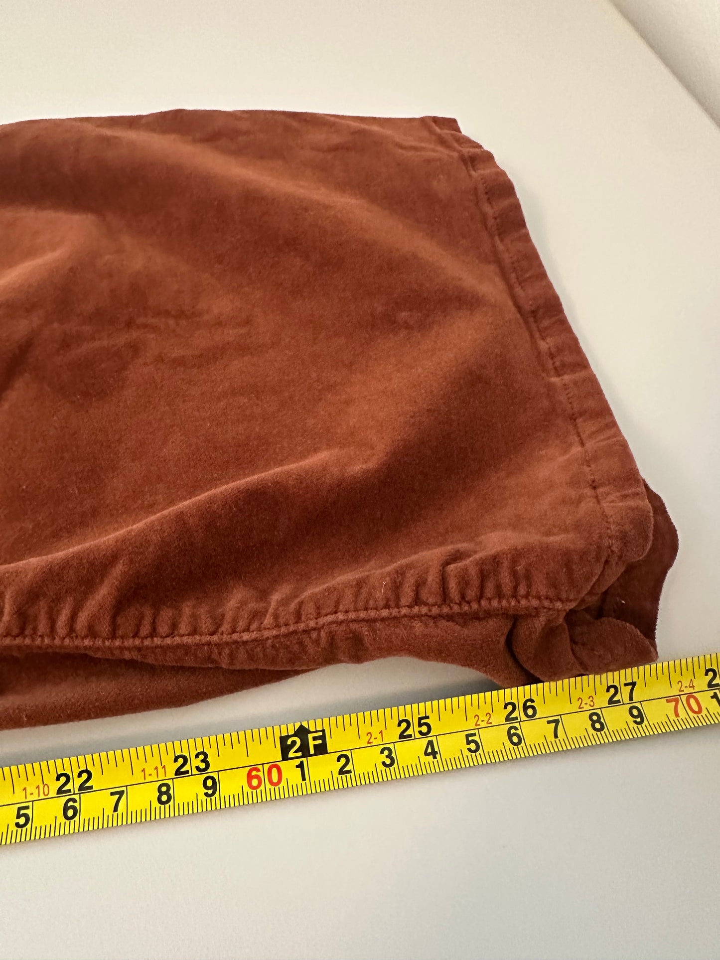 Mavi - Brown Velvet Rust High-Rise 70s Bootcut Flare Pants | Size 30