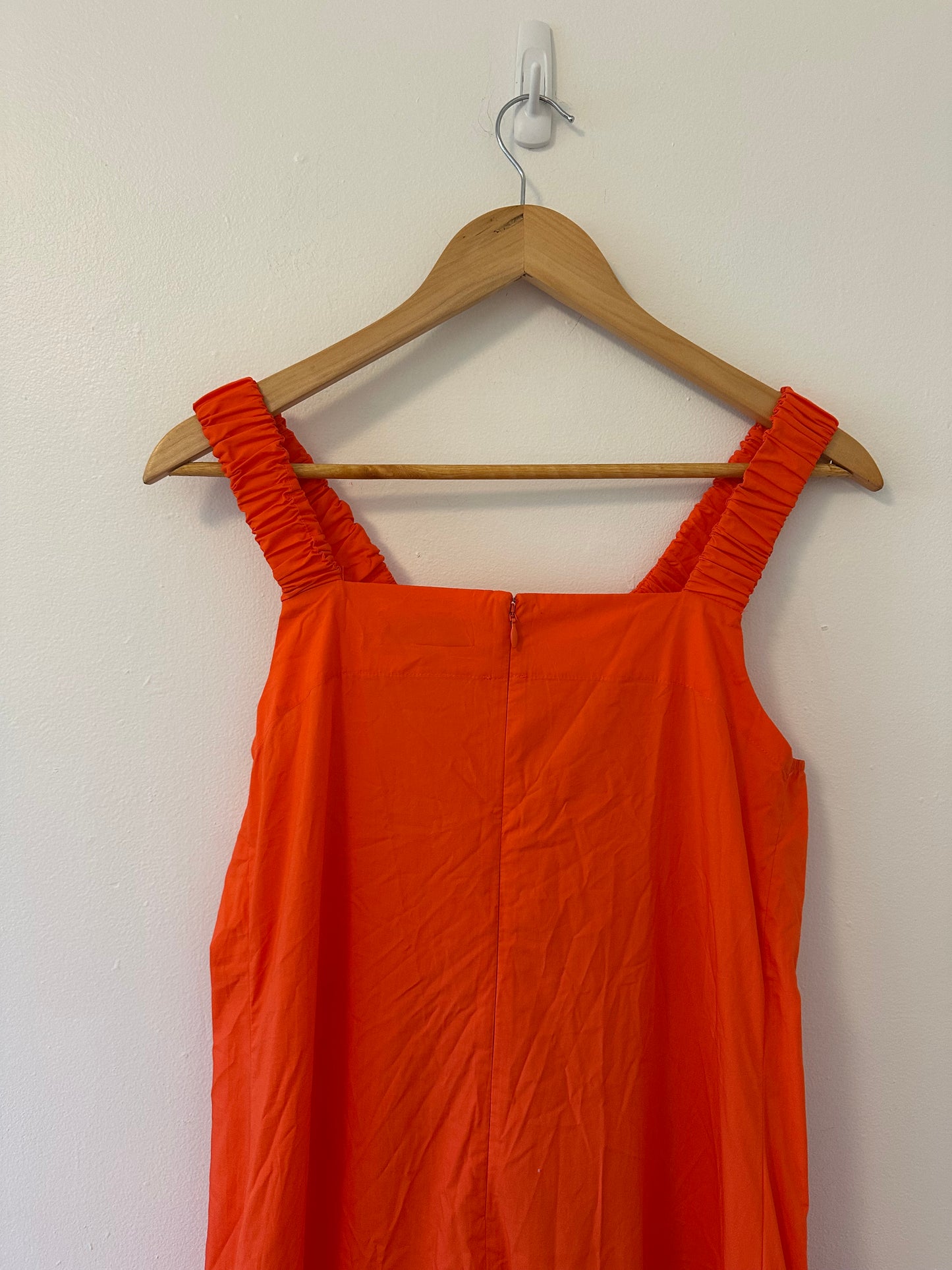 Eudon Choi Midi Tiered Orange Dress - Size 6