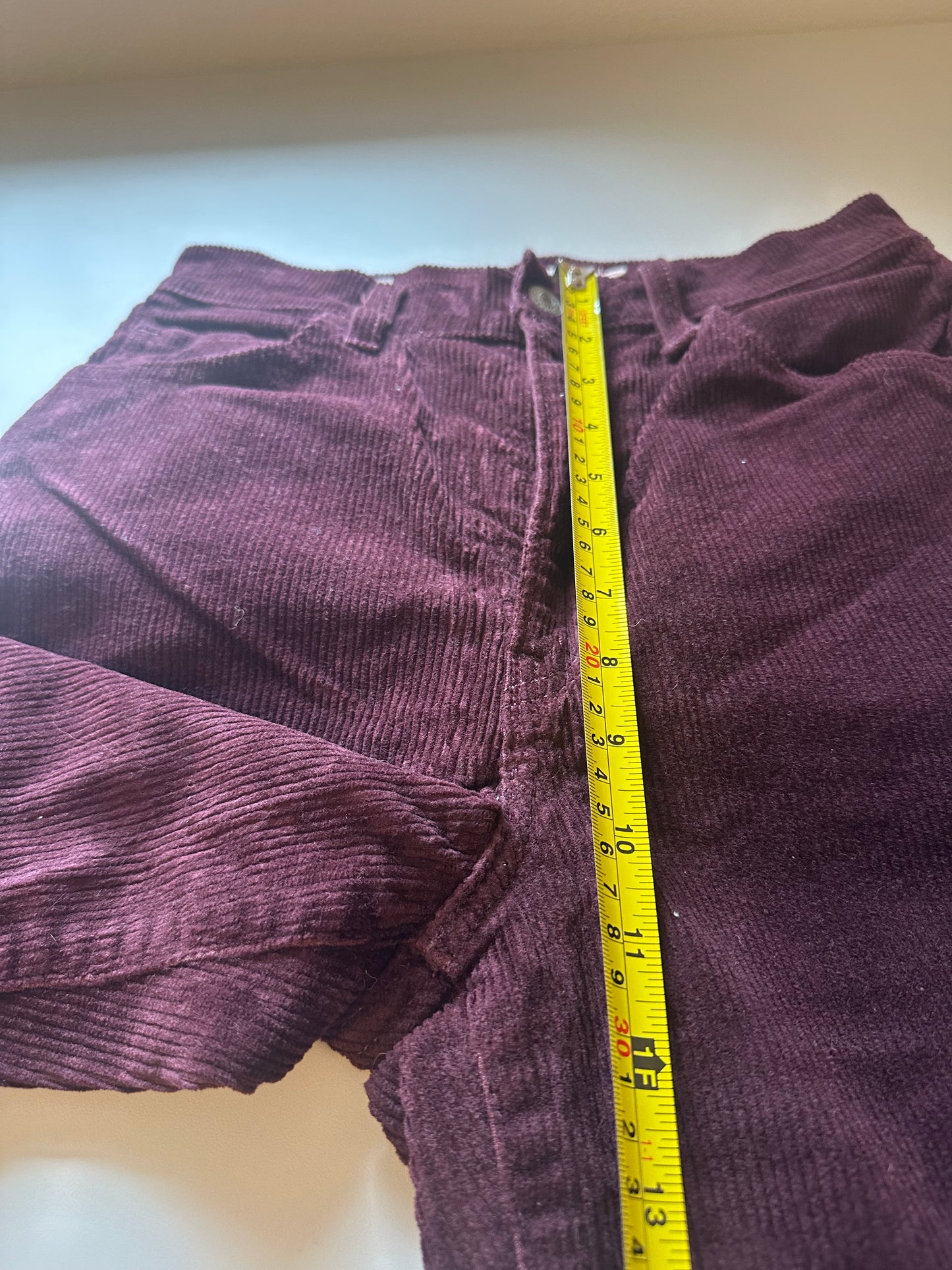 Levi's Ribcage Bootcut Deep Burgundy Corduroy Jeans | Size 26