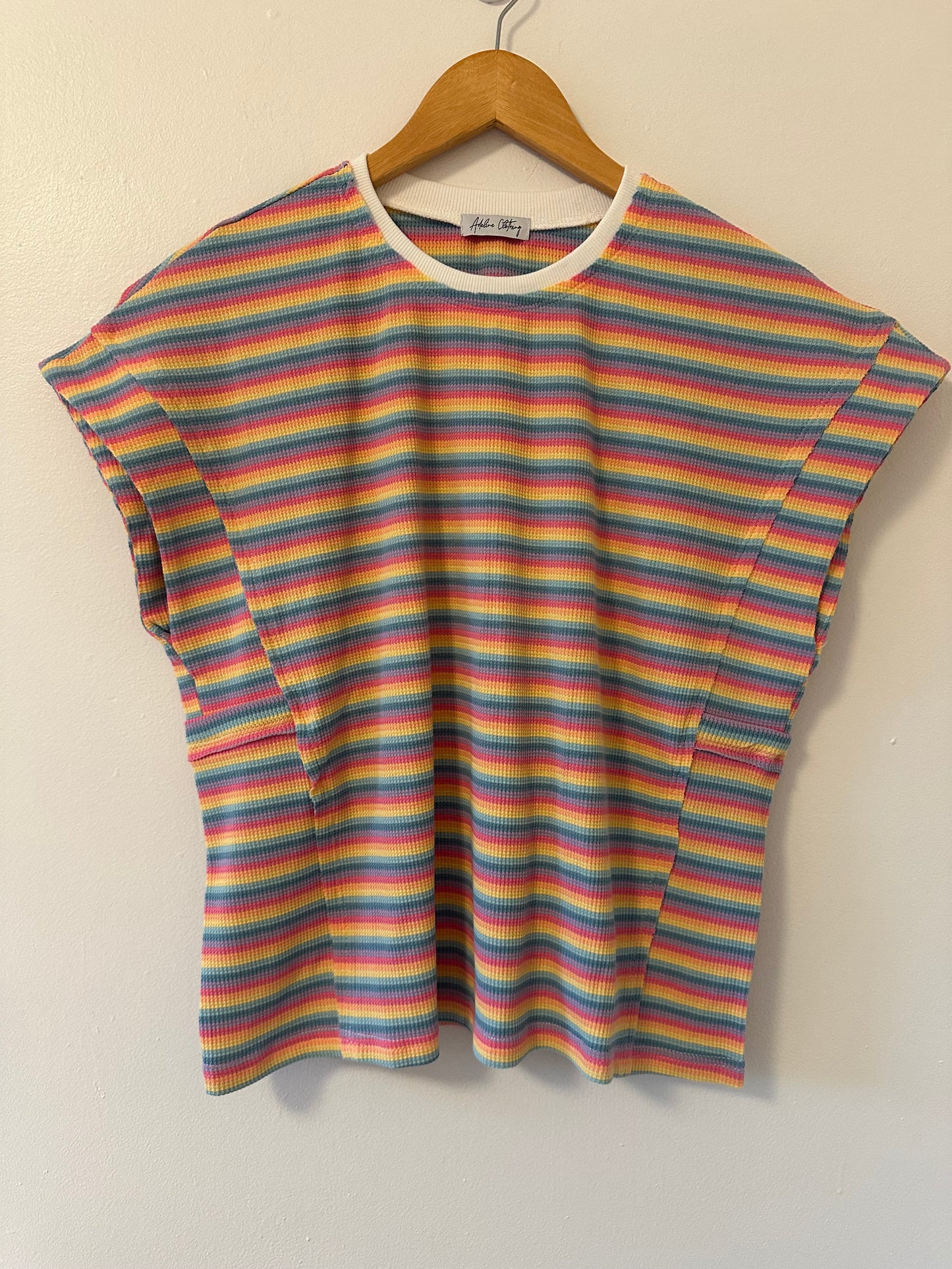 Adeline Clothing Colorful Striped Women's Top - Size Medium
