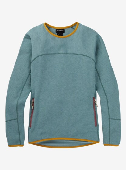 NWT Burton Minturn Crewneck Fleece Long Sleeve Shirt in Trellis Heather | Size Medium