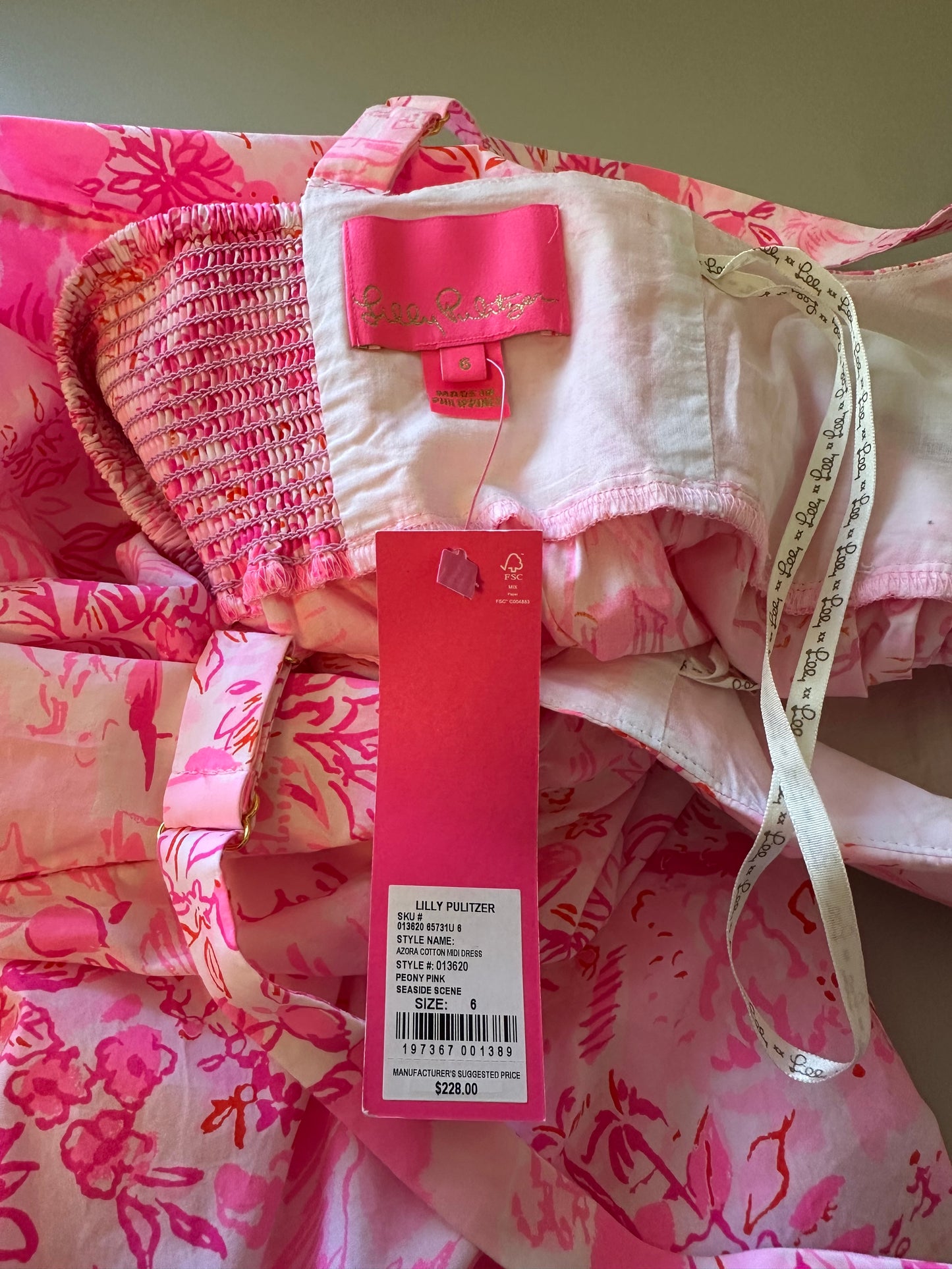 Lilly Pulitzer Azora Pink Floral Empire Waist Sundress | Size 6