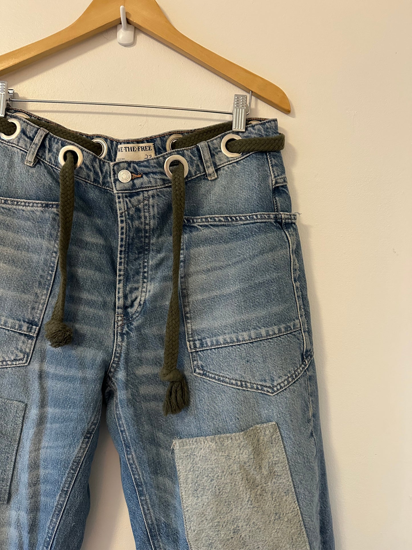 We The Free Moxie Pull-On Barrel Jeans In Truest Blue - Size 27
