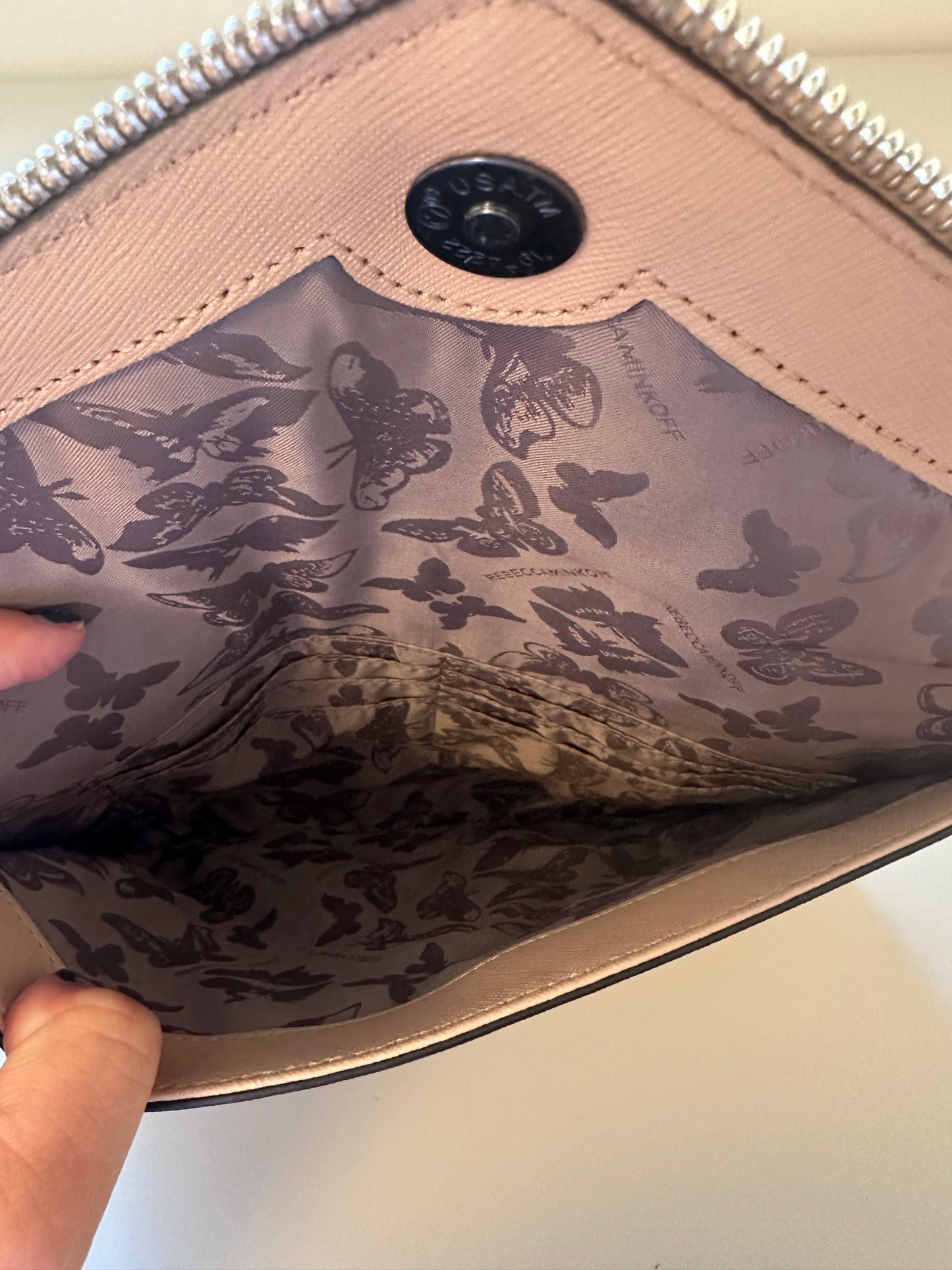 Rebecca Minkoff Blush Pink Envelope Clutch