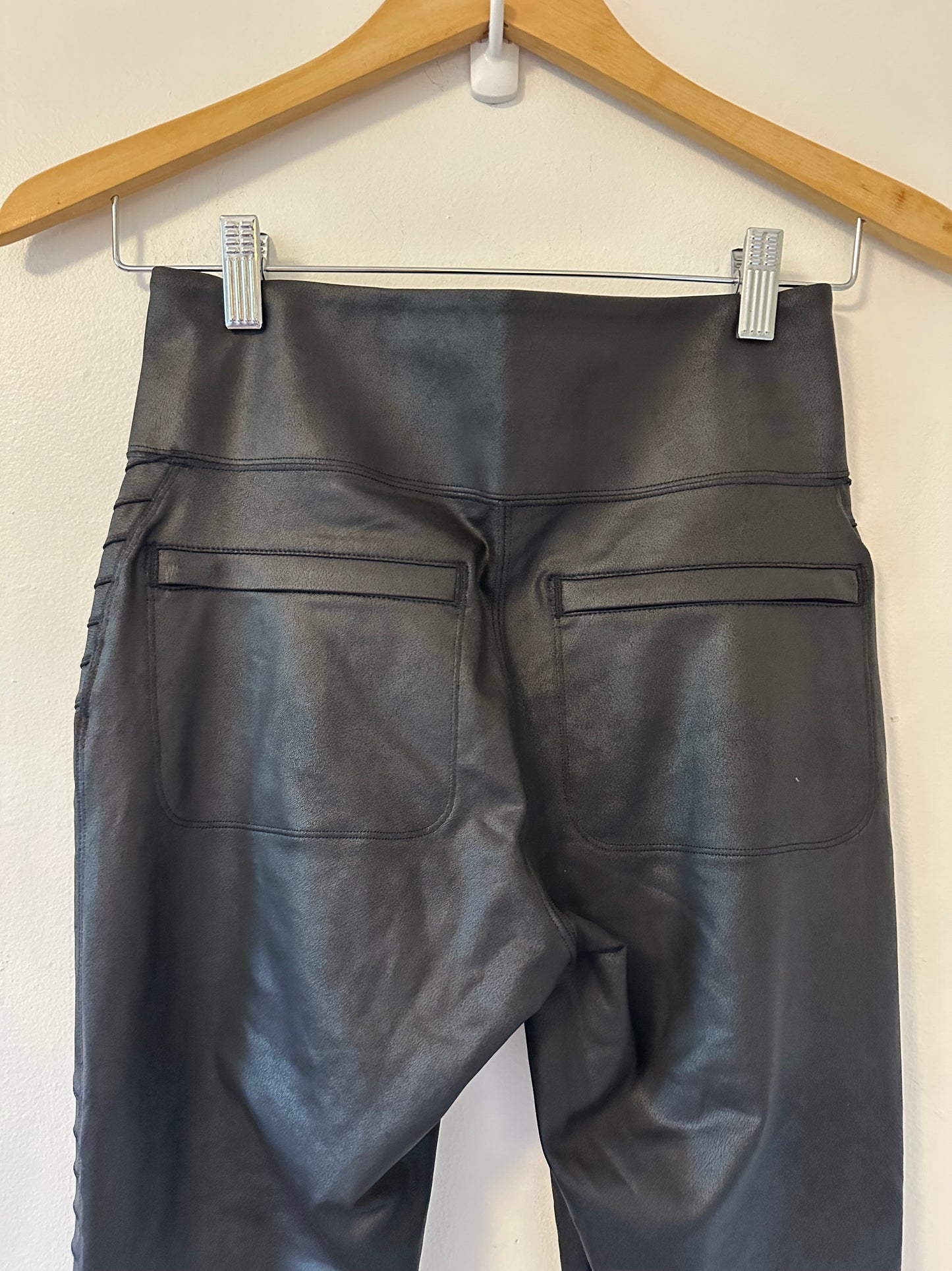 Athleta Delancey Gleam Moto Tight Black Leggings | Size Small