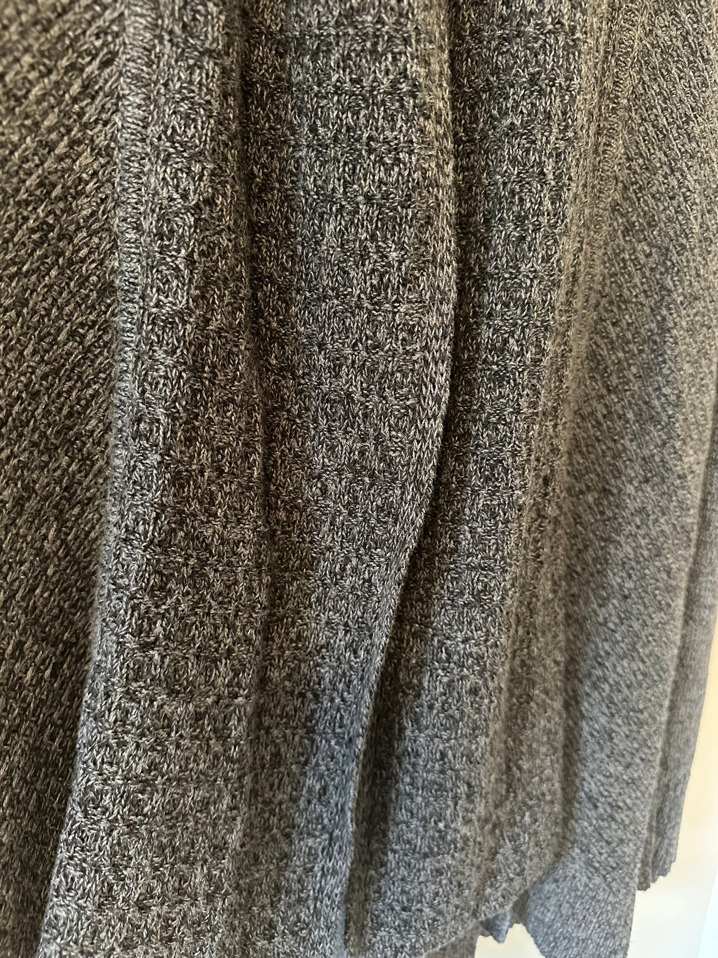 Lilla P Draped Open Front High Low Cardigan in Charcoal Gray - Size XS