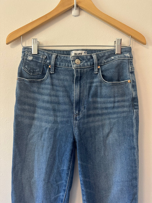 PAIGE Raw Hem Gemma Skinny Ankle Jeans | Size 27
